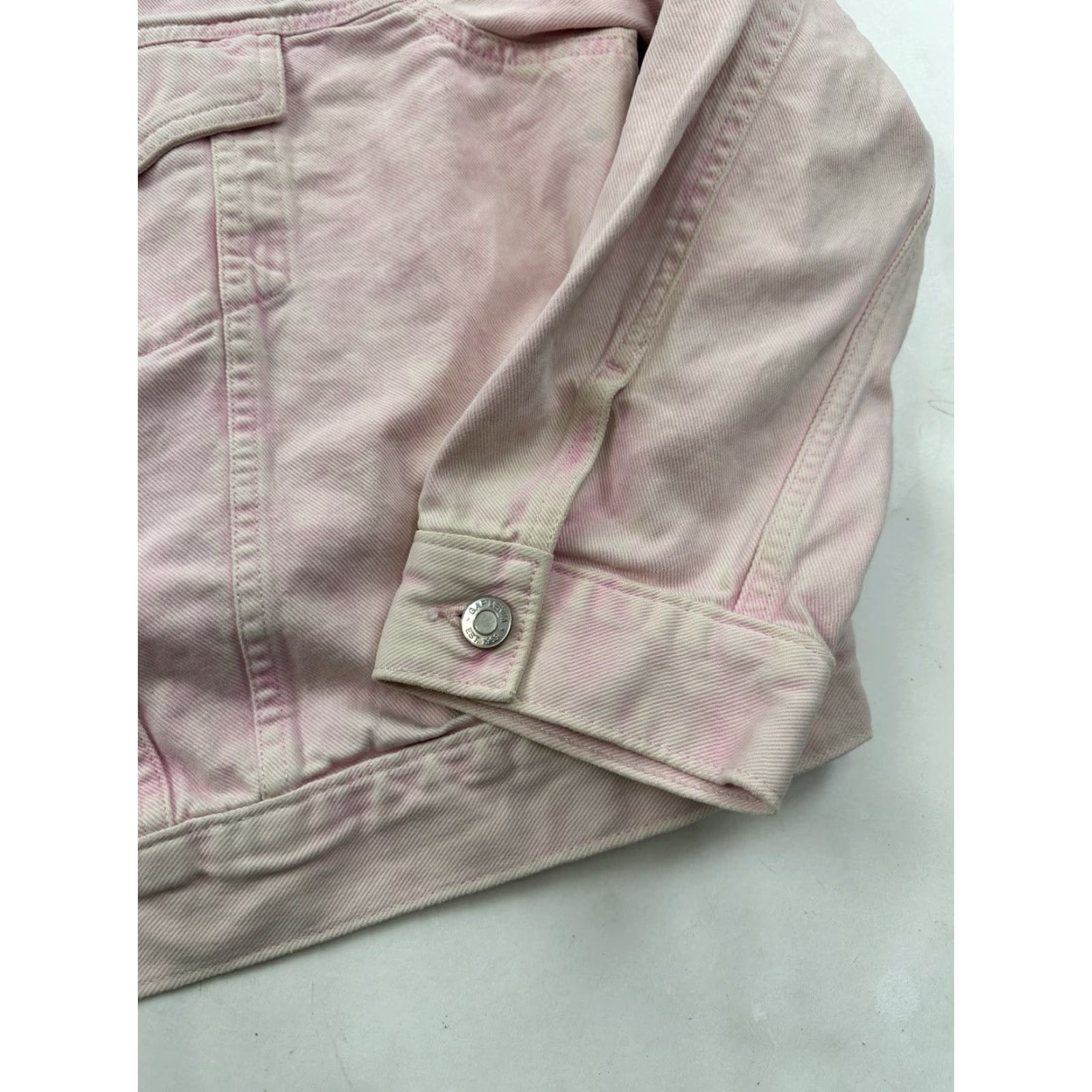 Gap VINTAGE Gap Jacket Womens 2XL Pink Dye Denim Button Up Motorcycle Y2K Basic Jacket Womens Size XXL / US 16-18 / IT 52-54 - 2 Thumbnail