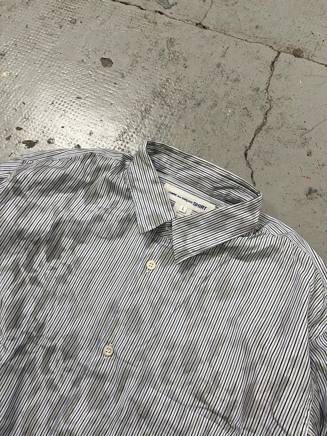 Comme des Garcons Comme des Garçons Bat Shadows Blue Stripes Shirt Size US L / EU 52-54 / 3 - 5 Thumbnail