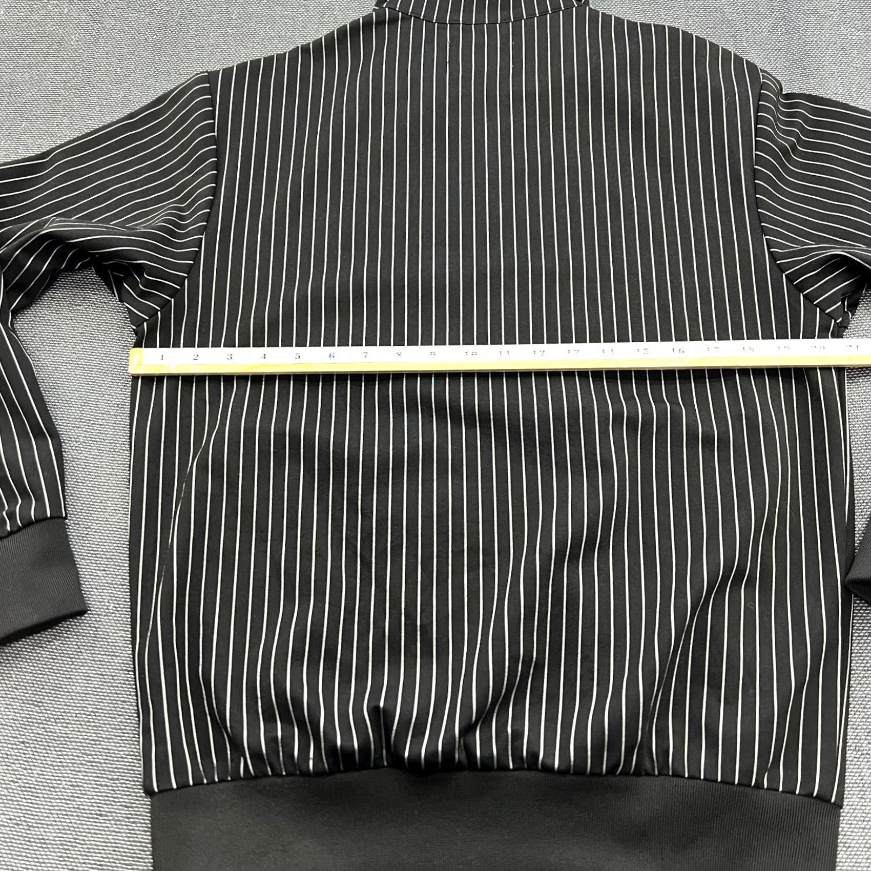 Vintage Drole de Monsieur Mens Bomber Jacket XS Black Striped Jacket Front Zip Size US XS / EU 42 / 0 - 2 Thumbnail