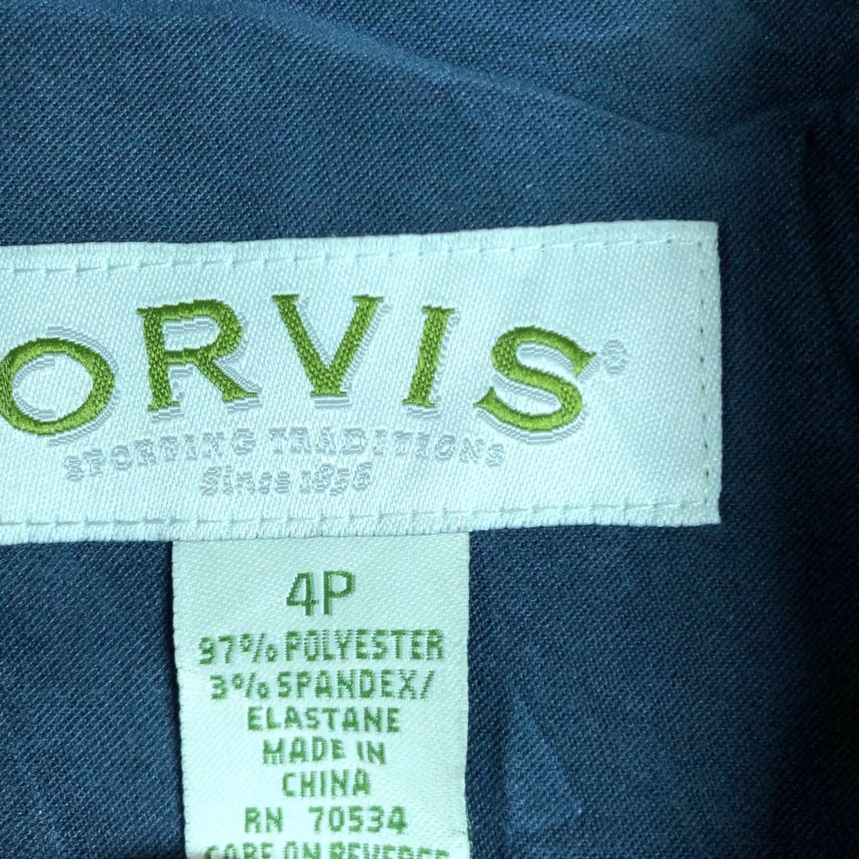 Orvis Orvis Womens Jacket Blue Petite Full Zip Casual Pockets Stretch 4P Denim Polyester All Seasons Mid-Length Womens Size S / US 4 / IT 40 - 6 Thumbnail