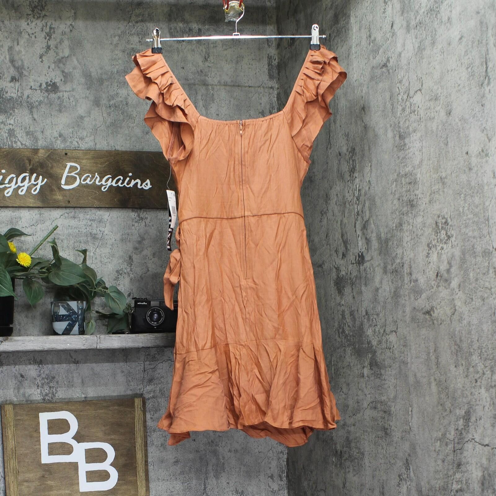 Other Trixxi Juniors Faux-wrap Dress 26ed087hwi Burnt Orange M Size M / US 6-8 / IT 42-44 - 2 Thumbnail