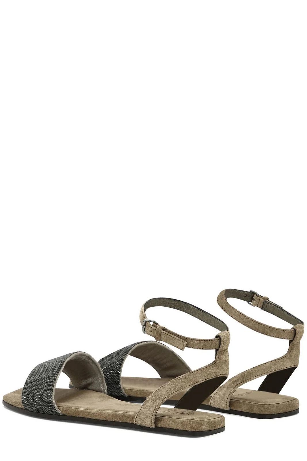 Brunello Cucinelli o1w1db10825 Pair Of Sandals With Heels in Medium Brown Size US 5 / IT 35 - 4 Thumbnail