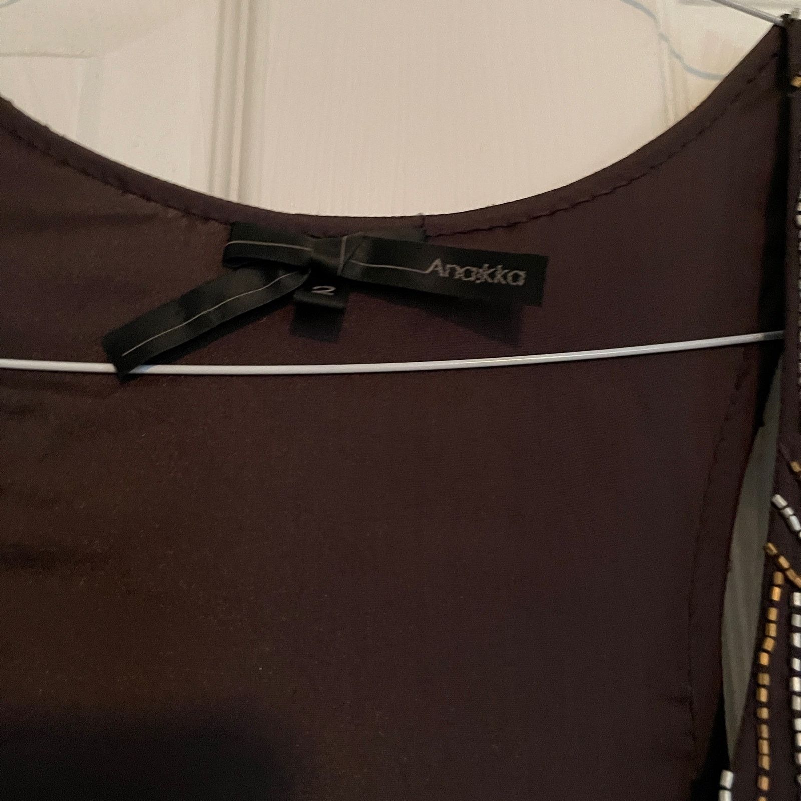 Other Anaikka Beaded Copper & Silver Coca Sleeveless Mini Dress Size XS / US 0-2 / IT 36-38 - 4 Thumbnail