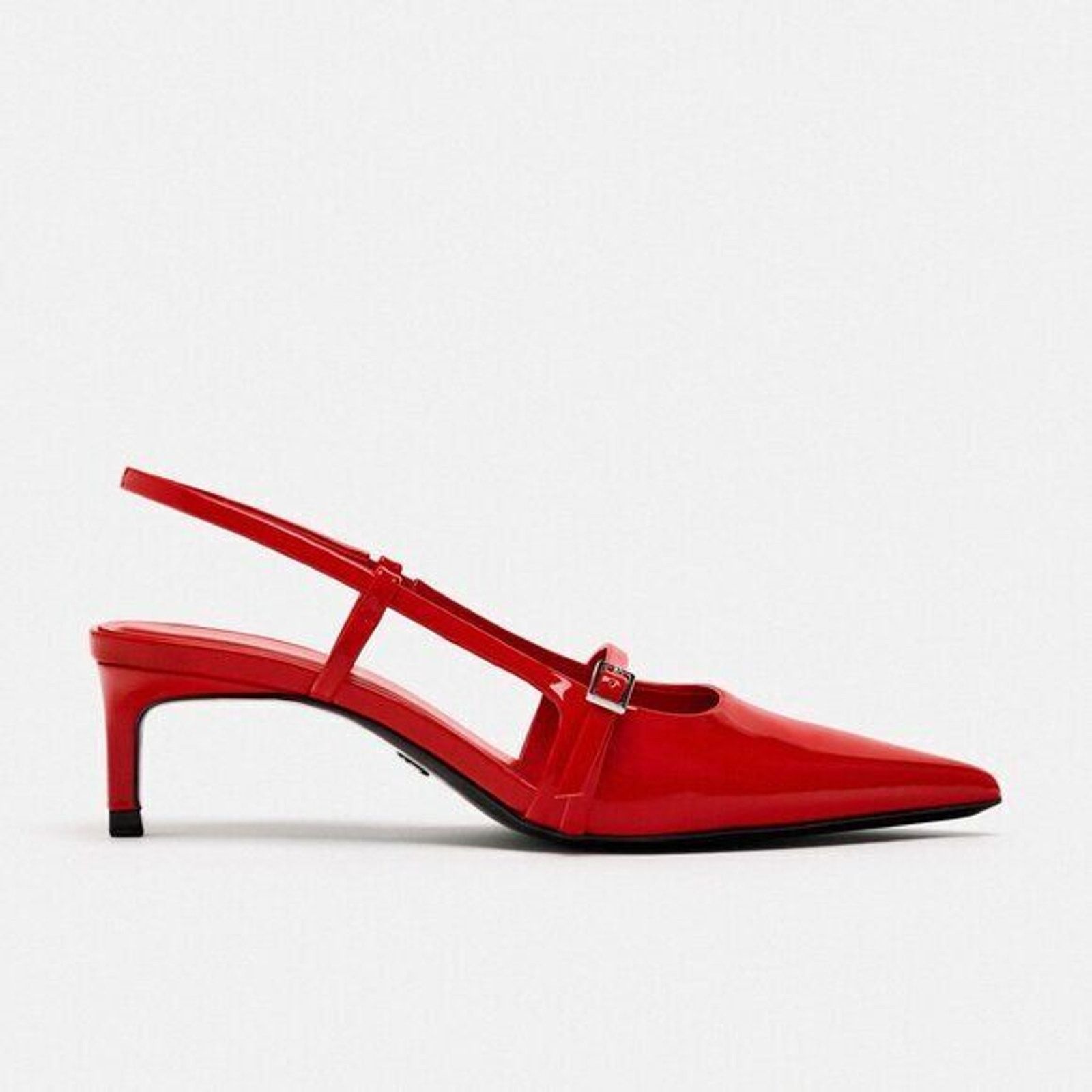Zara ZARA Red Kitten Heels NWT Size US 7.5 / IT 37.5 - 22 Thumbnail