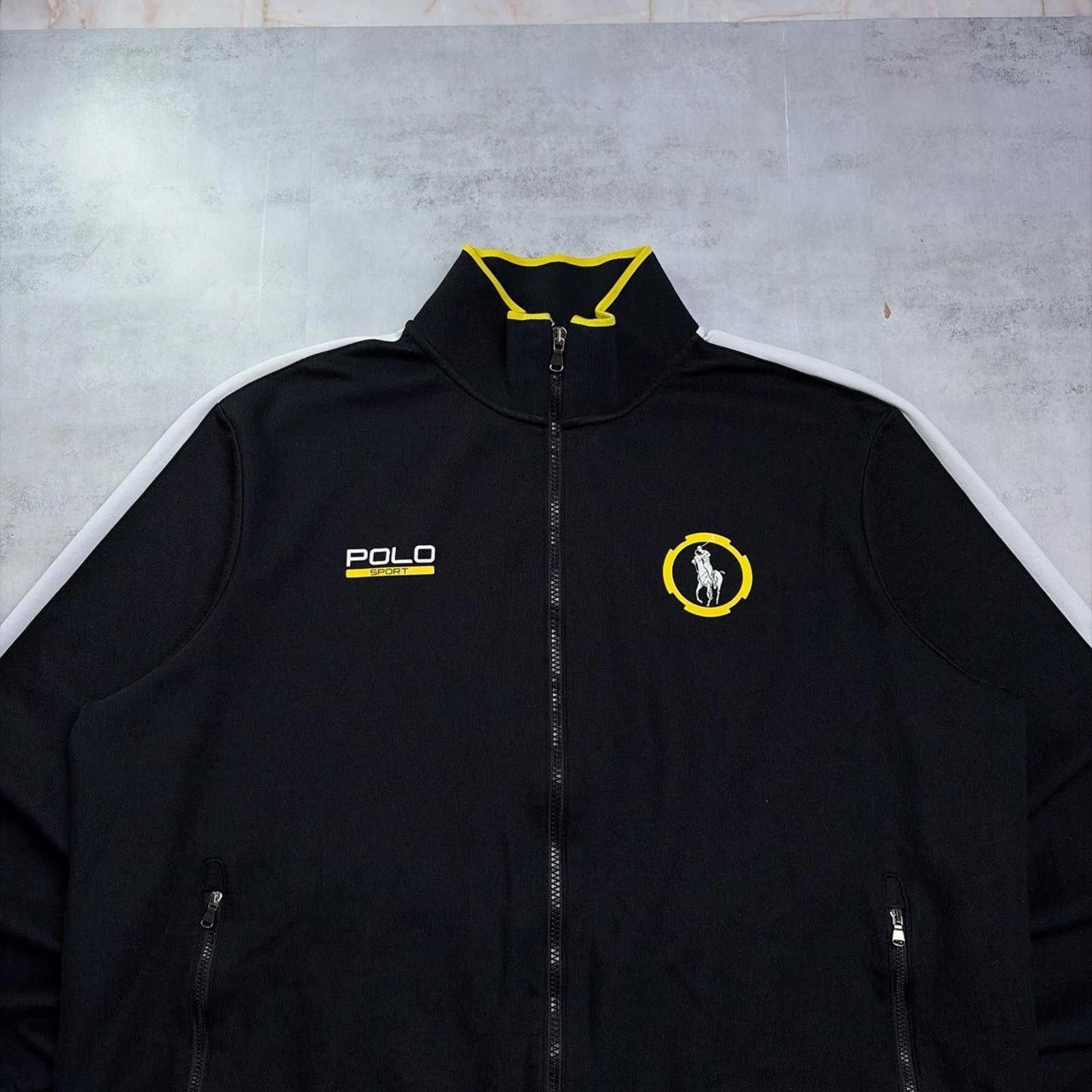 Polo Ralph Lauren Y2K Black Polo Ralph Lauren Polo Sport Striped Track Jacket Size US L / EU 52-54 / 3 - 3 Thumbnail