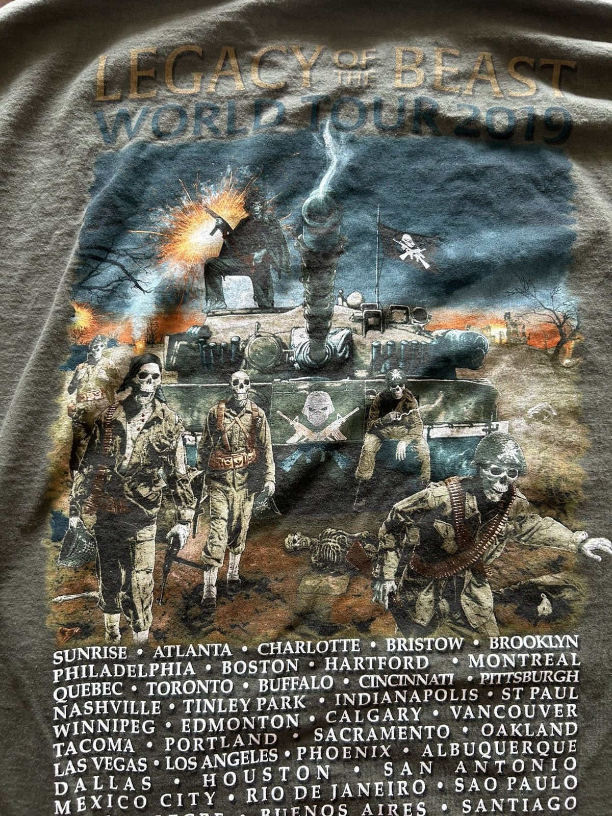 Iron Maiden Iron Maiden Tour tee vintage Rock Band Size US XL / EU 56 / 4 - 8 Thumbnail