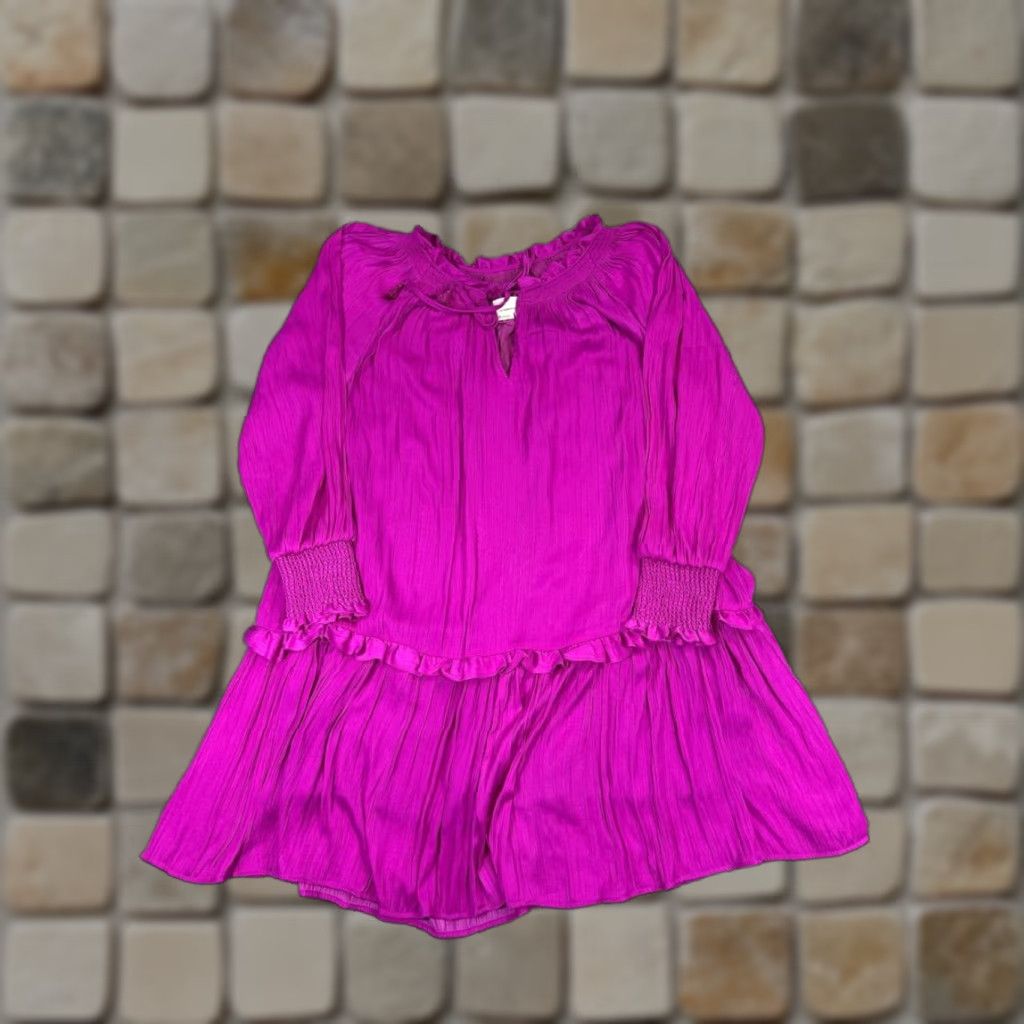 Anthropologie VINTAGE Anthropologie Dress Womens Small Purple Satin Blouson Size S / US 4 / IT 40 - 1 Thumbnail