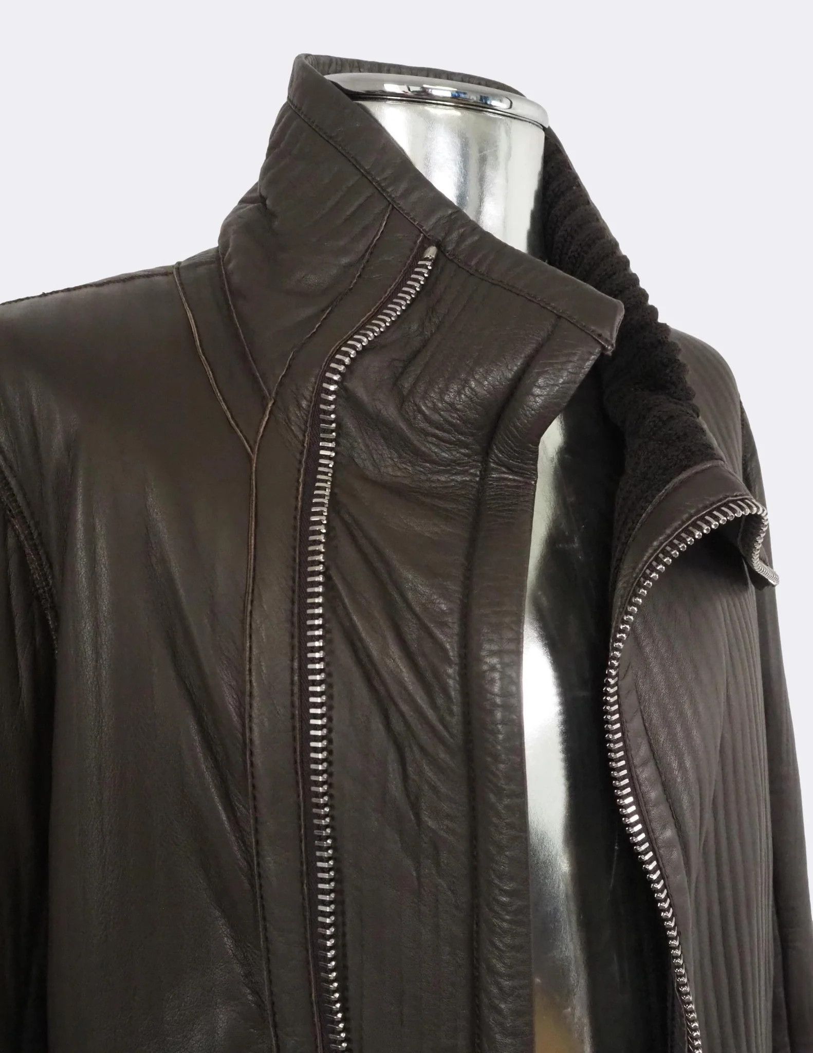 Emporio Armani Emporio Armani Ribbed Leather Jacket Wool Lining $2615 Size US M / EU 48-50 / 2 - 8 Thumbnail