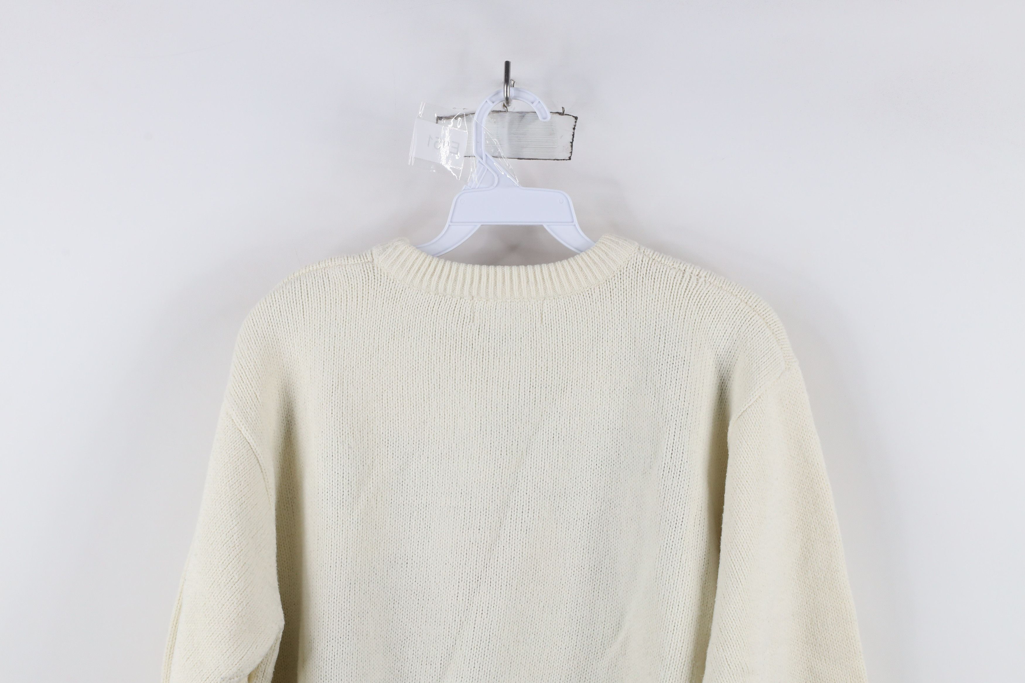 Vintage Vintage 90s Streetwear Embroidered Flower Knit Sweater Size L / US 10 / IT 46 - 9 Thumbnail