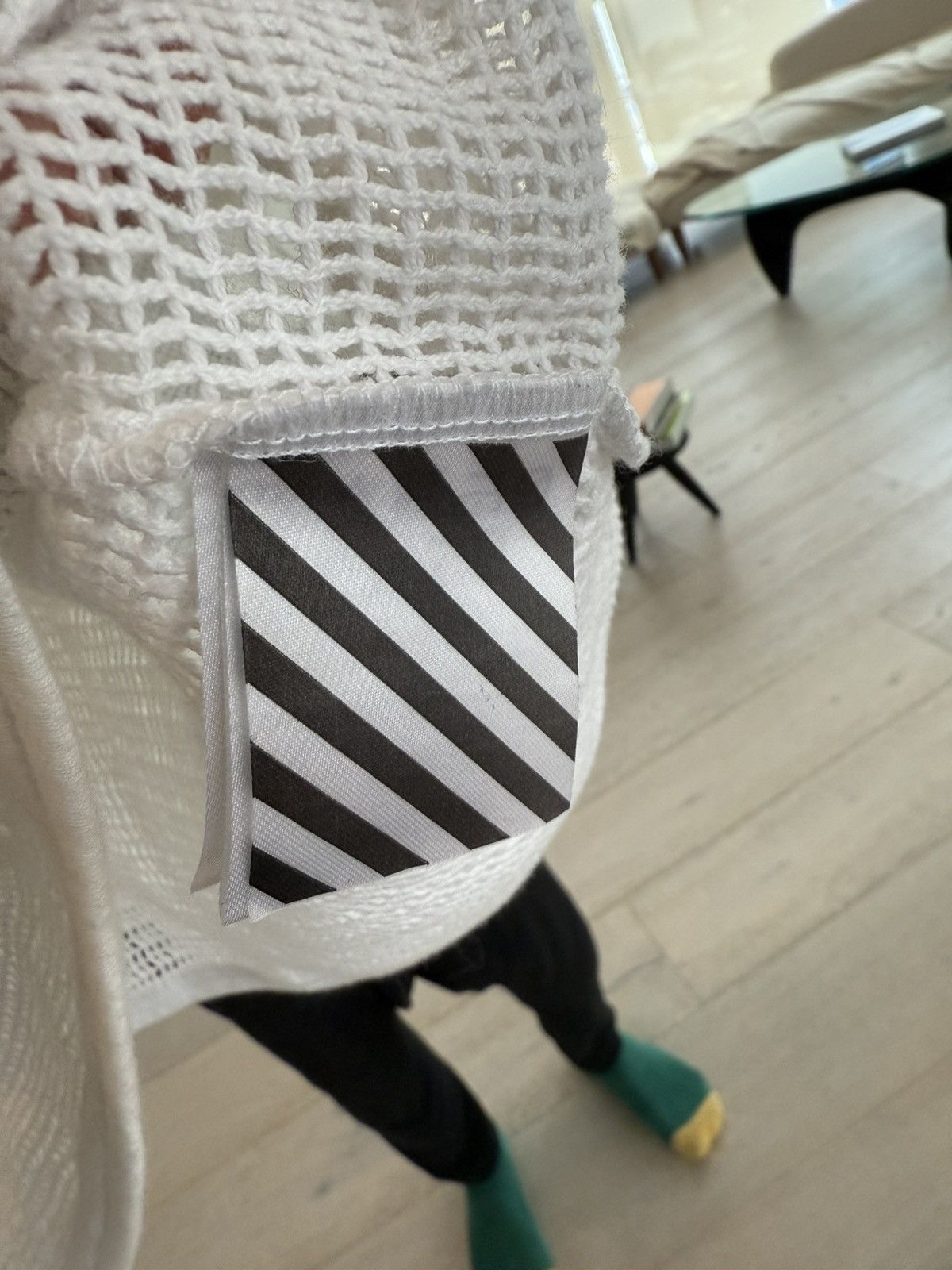 Off-White Virgil Abloh Off White Mesh rare T-shirt rsvp gallery Size US S / EU 44-46 / 1 - 5 Thumbnail