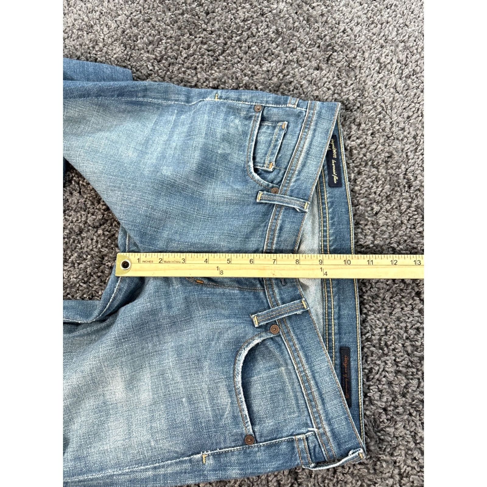 Citizens Of Humanity Citizens of Humanity Jeans Womens 29x33 Ingrid Low Waist Flare Stretch Western Bootcut Denim Blue Bohemian Distressed USA Size 29" - 5 Thumbnail