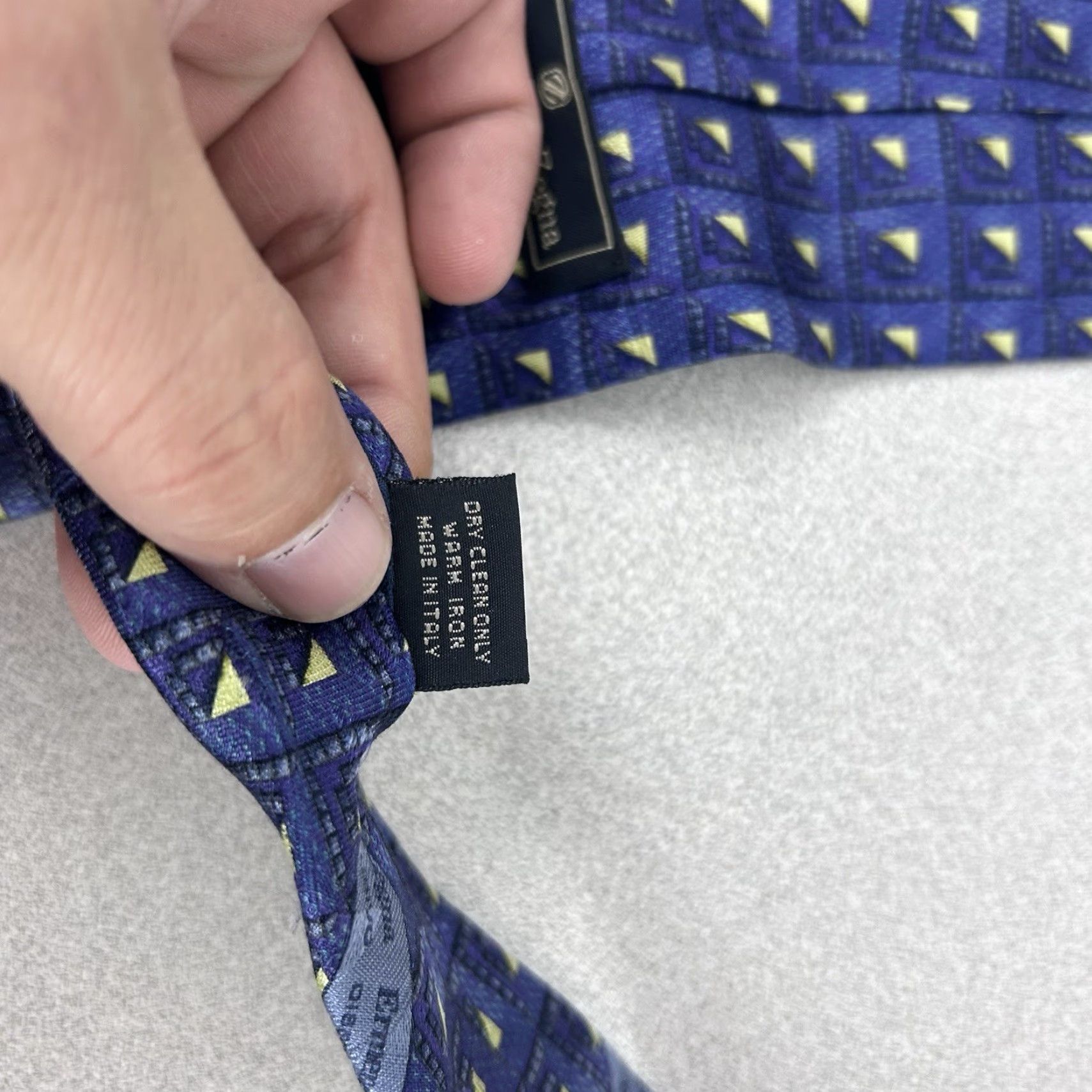 Ermenegildo Zegna Ermenegildo Zegna Neck Tie Silk Purple Geometric Made In Italy 58” Multicolor One Size Men Classic Tie Size ONE SIZE - 7 Thumbnail