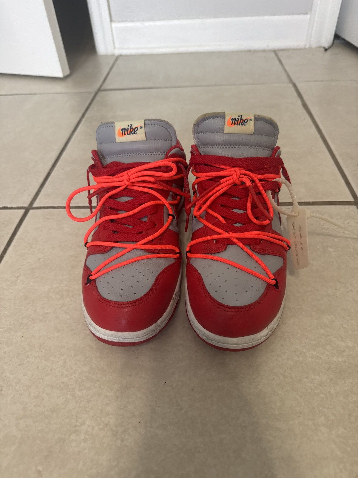 Nike × Off-White NIKE X OFF-WHITE X DUNK LOW 'UNIVERSITY RED' Size US 9 / EU 42 - 3 Thumbnail