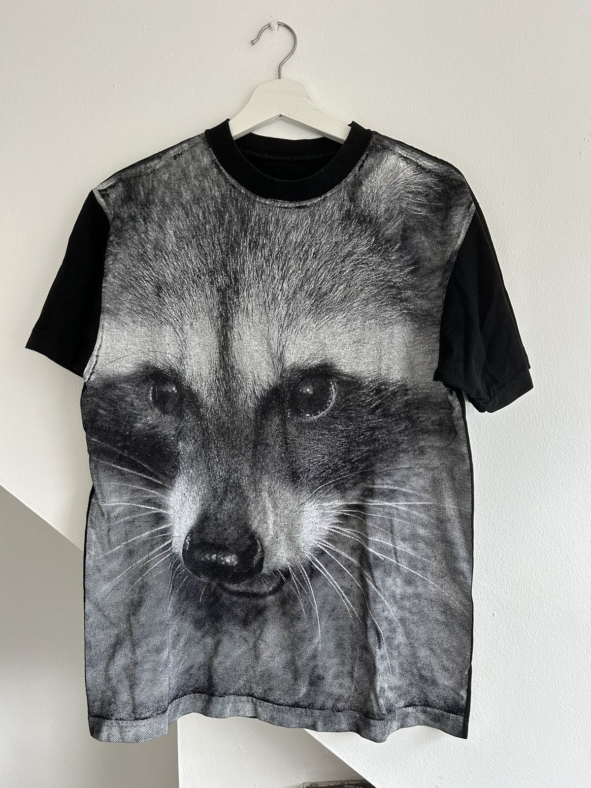 image of Manik Skateboards x Vintage Ultra Raccoon Print Tee Manik! in Black, Men's (Size Medium)