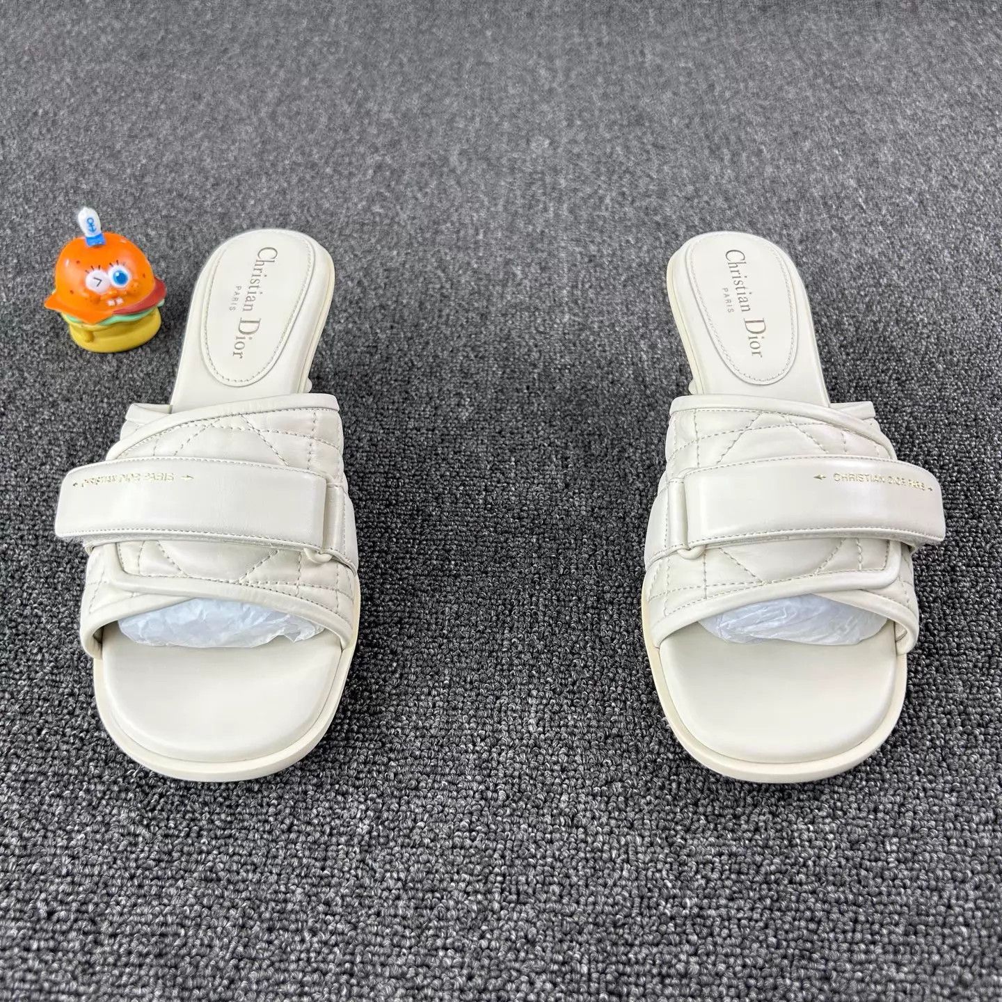 Dior Dior Women's White Quilted High Heel Sandals 39 Size US 8.5 / IT 38.5 - 2 Thumbnail