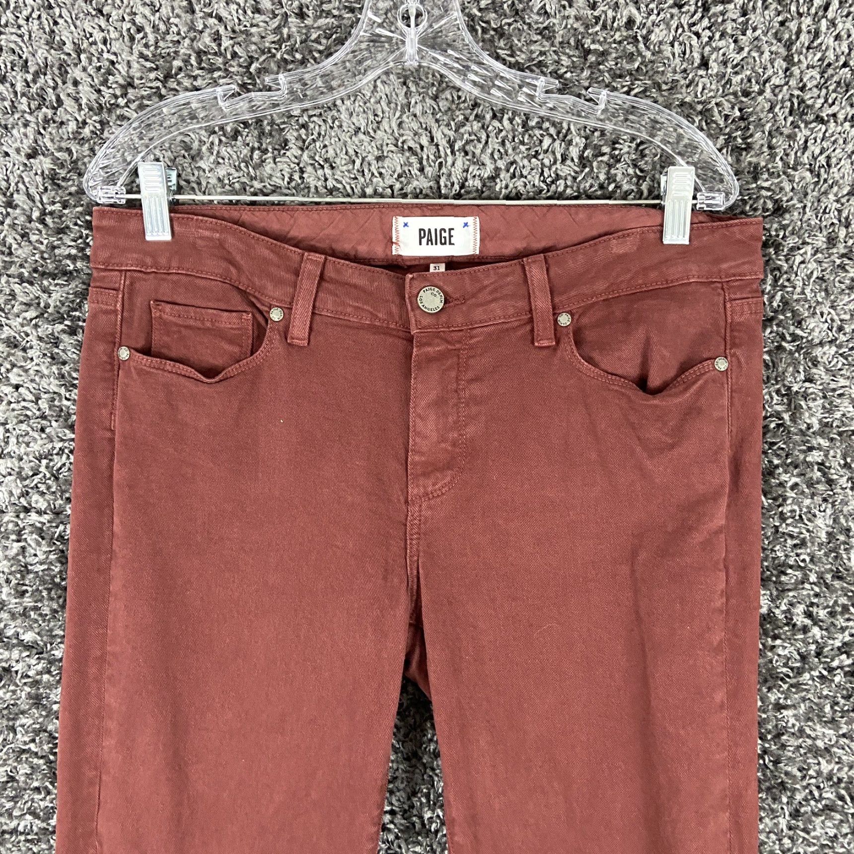 Paige PAIGE Skyline Skinny Jeans Women’s 31 Red Size 24" / US 00 / IT 34 - 3 Thumbnail