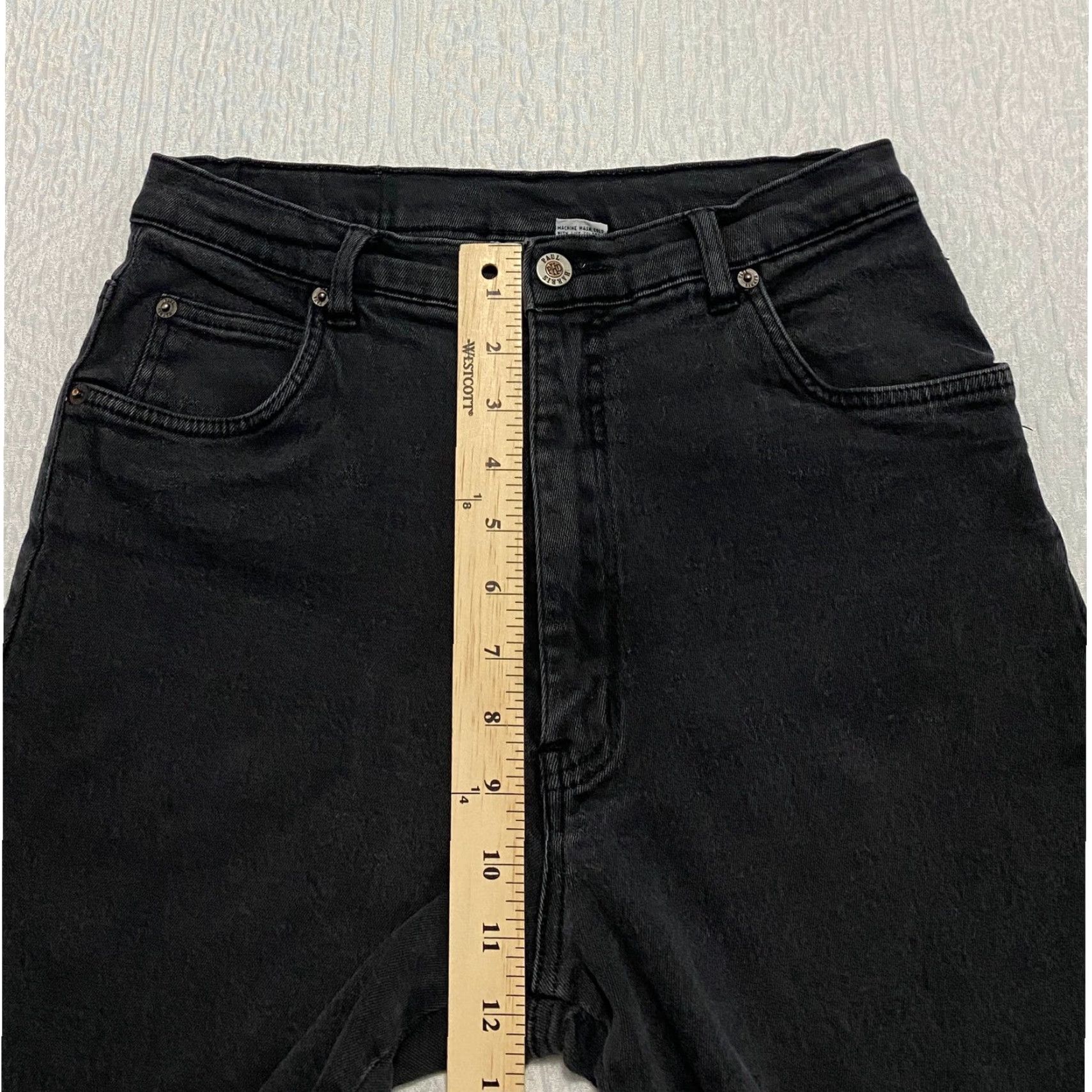 Vintage VINTAGE Paul Harris Denim PHD Straight Jeans Womens 12 Black Charcoal Wash Mid Rise Stretch 5-Pocket Mens? Size 34" / US 12 / IT 48 - 5 Thumbnail