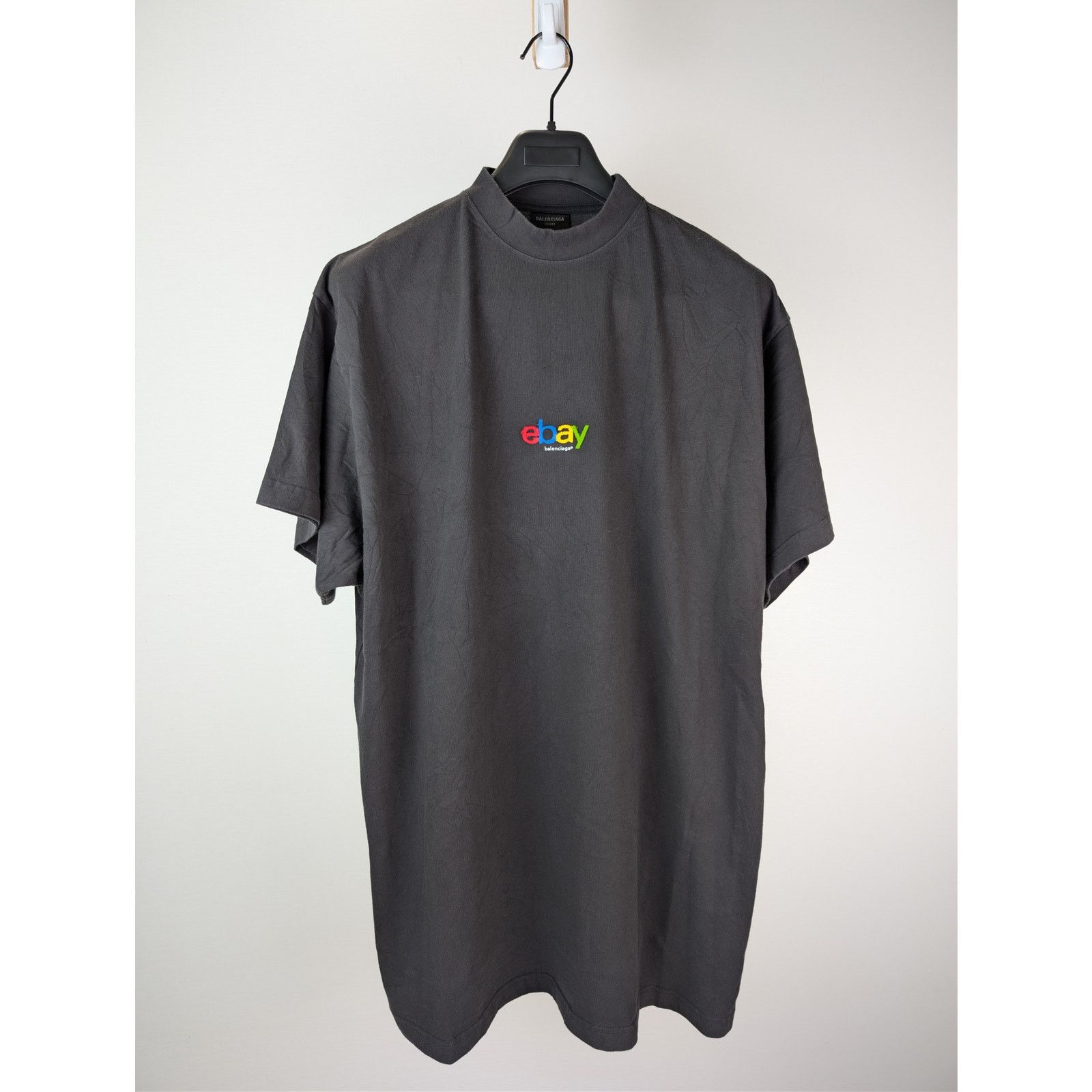 Balenciaga × eBay o1rshd1 Ebay Oversized T-Shirt in Washed Black Size US M / EU 48-50 / 2 - 2 Thumbnail