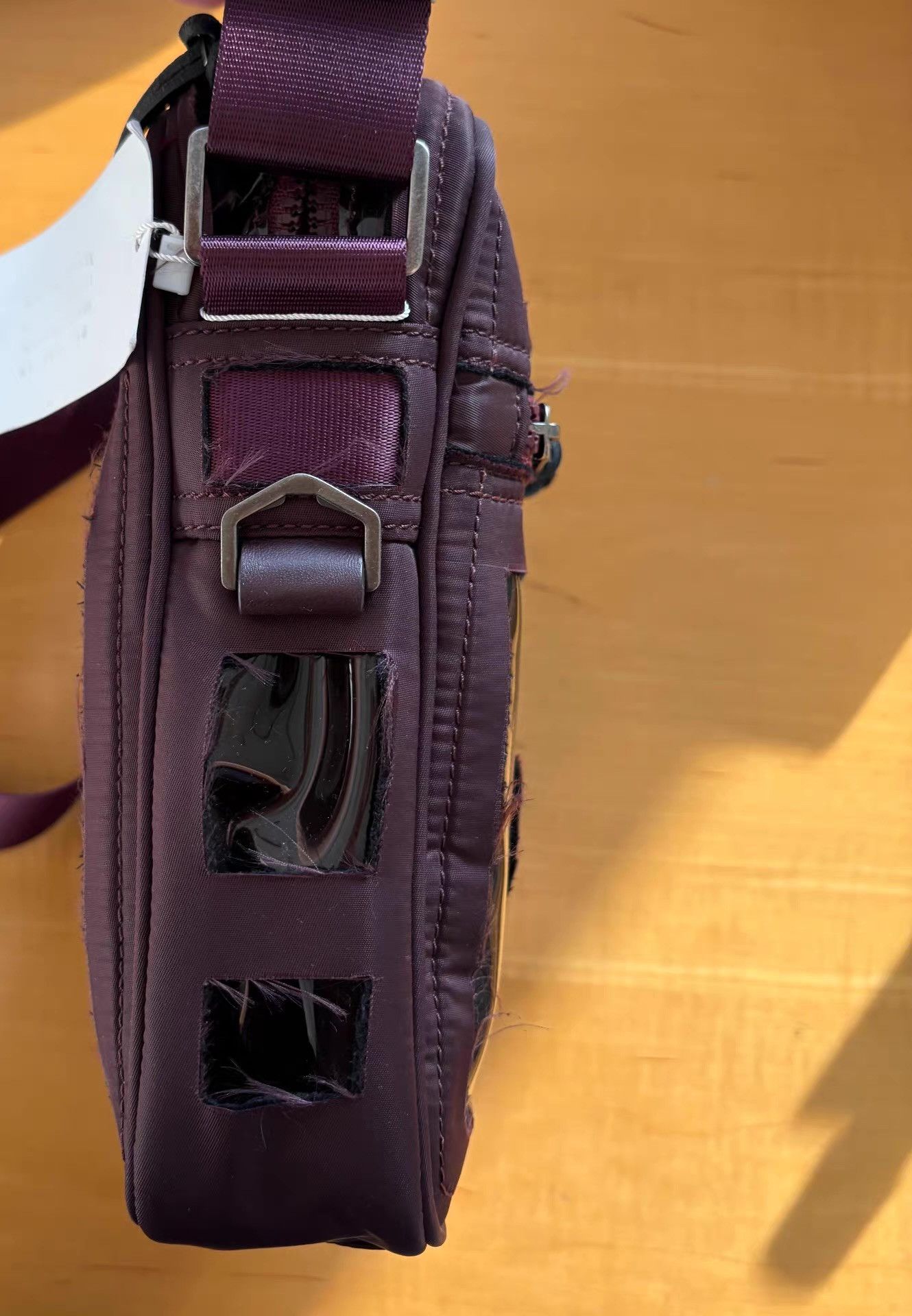 Maison Margiela Maison Margiela Wine Purple Spliced Shoulder Bag Ｑ21 Size ONE SIZE - 6 Thumbnail