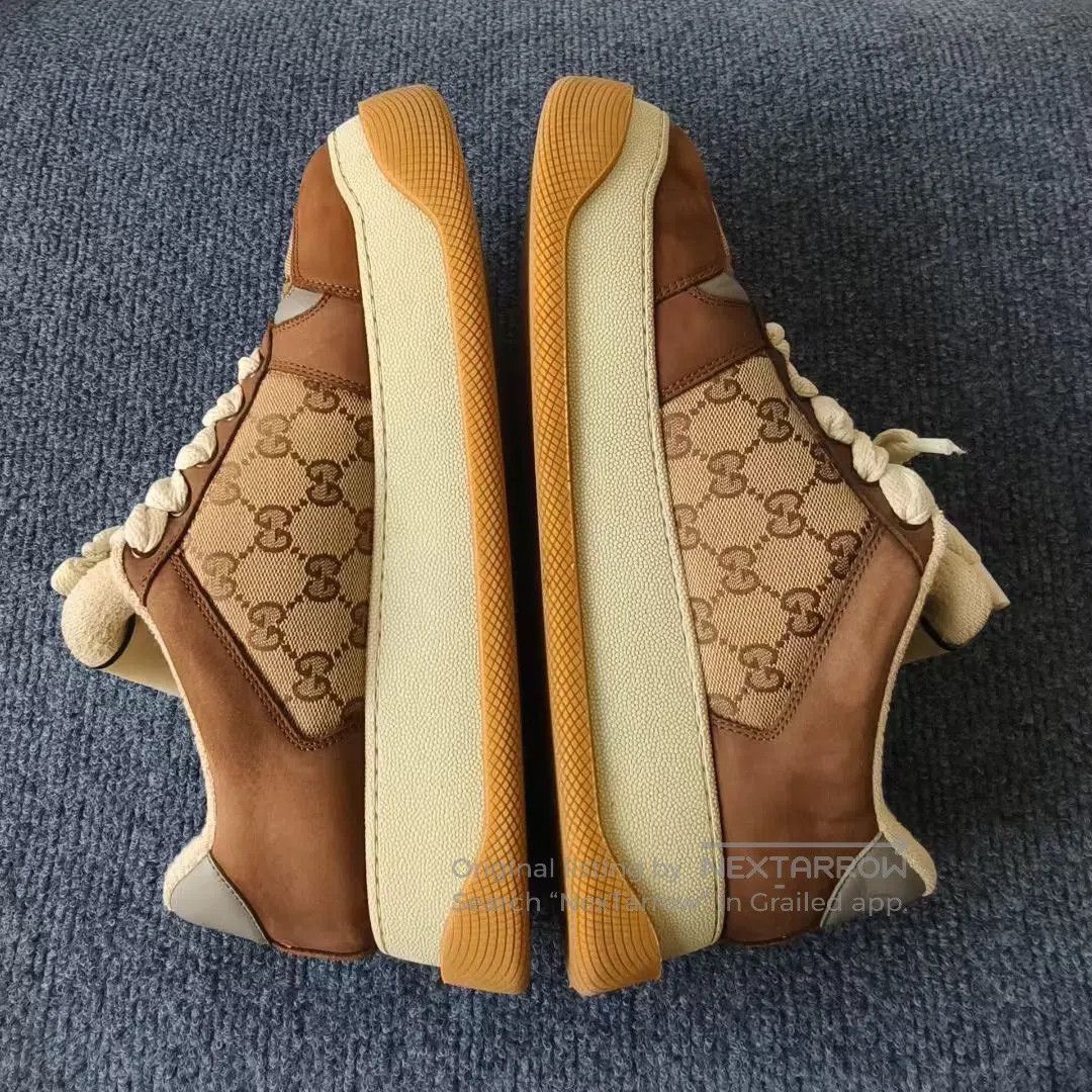 Gucci Gucci Screener Leather GG Canvas Low. Size US 8 / EU 41 - 5 Thumbnail