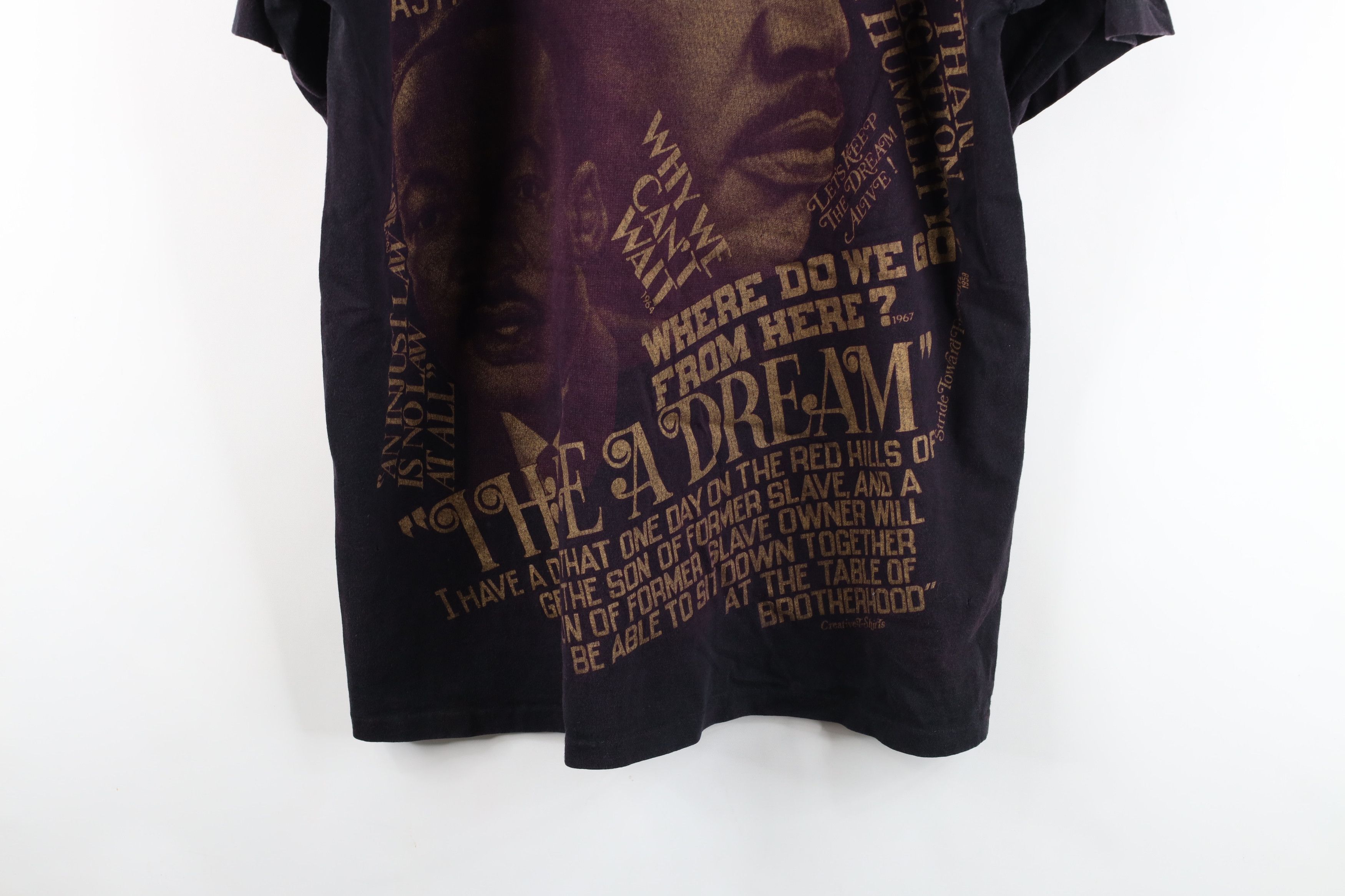 Vintage Vintage 90s Martin Luther King Jr All Over Print T-Shirt Size US XL / EU 56 / 4 - 16 Thumbnail