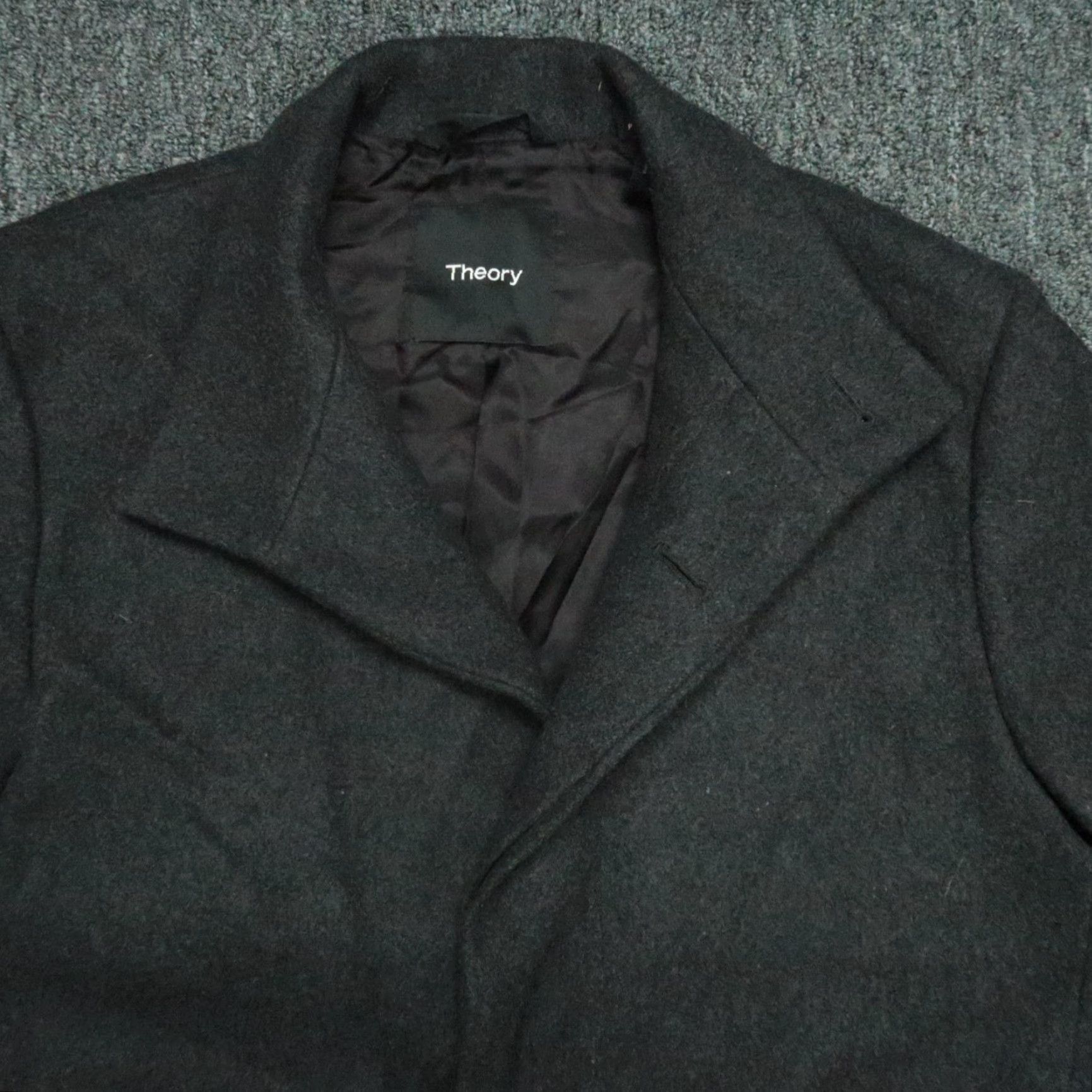 Theory Theory Jacket Mens Small Gray Belvin Melton Recycled Wool Cashmere Blend Coat Jacket Coat Size US S / EU 44-46 / 1 - 2 Thumbnail