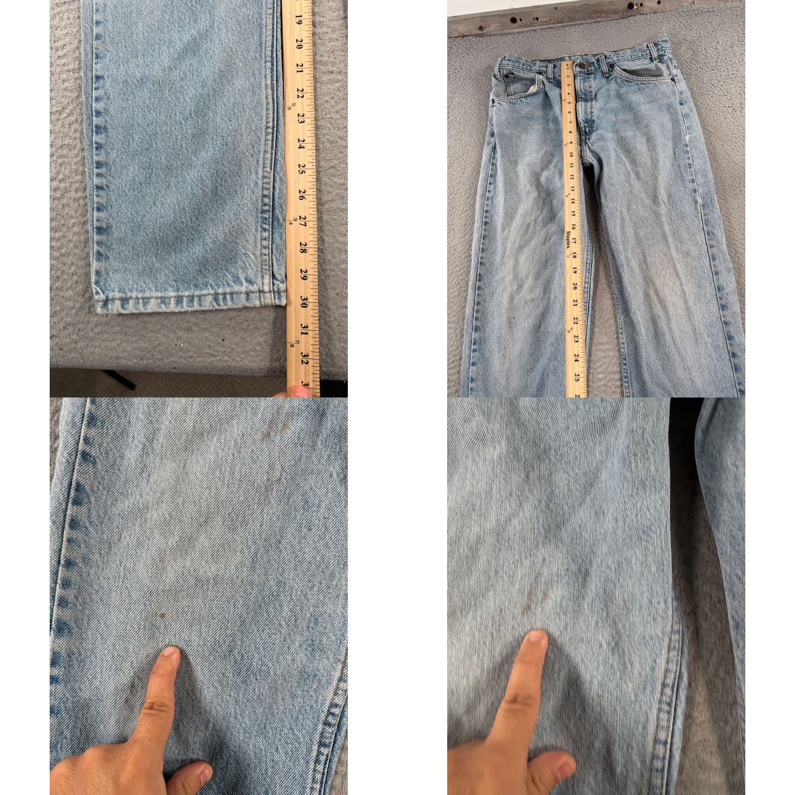 Levi's VINTAGE Levi’s 505 Jeans Men 32x30 Blue Denim Straight Logo Pockets 90s Orange Tab H Size US 34 / EU 50 - 8 Thumbnail