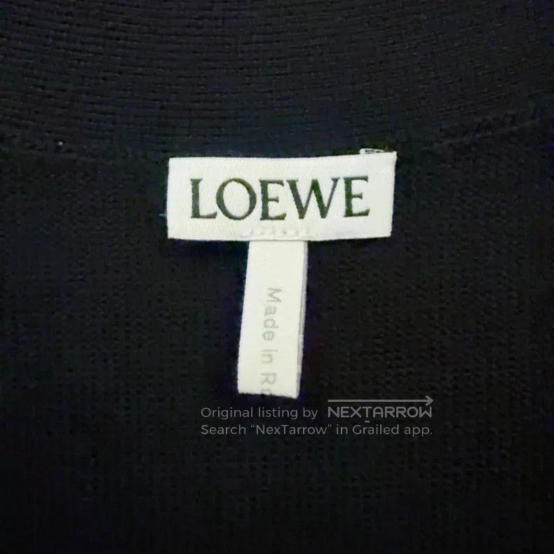 Loewe Loewe Wool knit cardigan, classic style, chest blue embroi Size US M / EU 48-50 / 2 - 3 Thumbnail