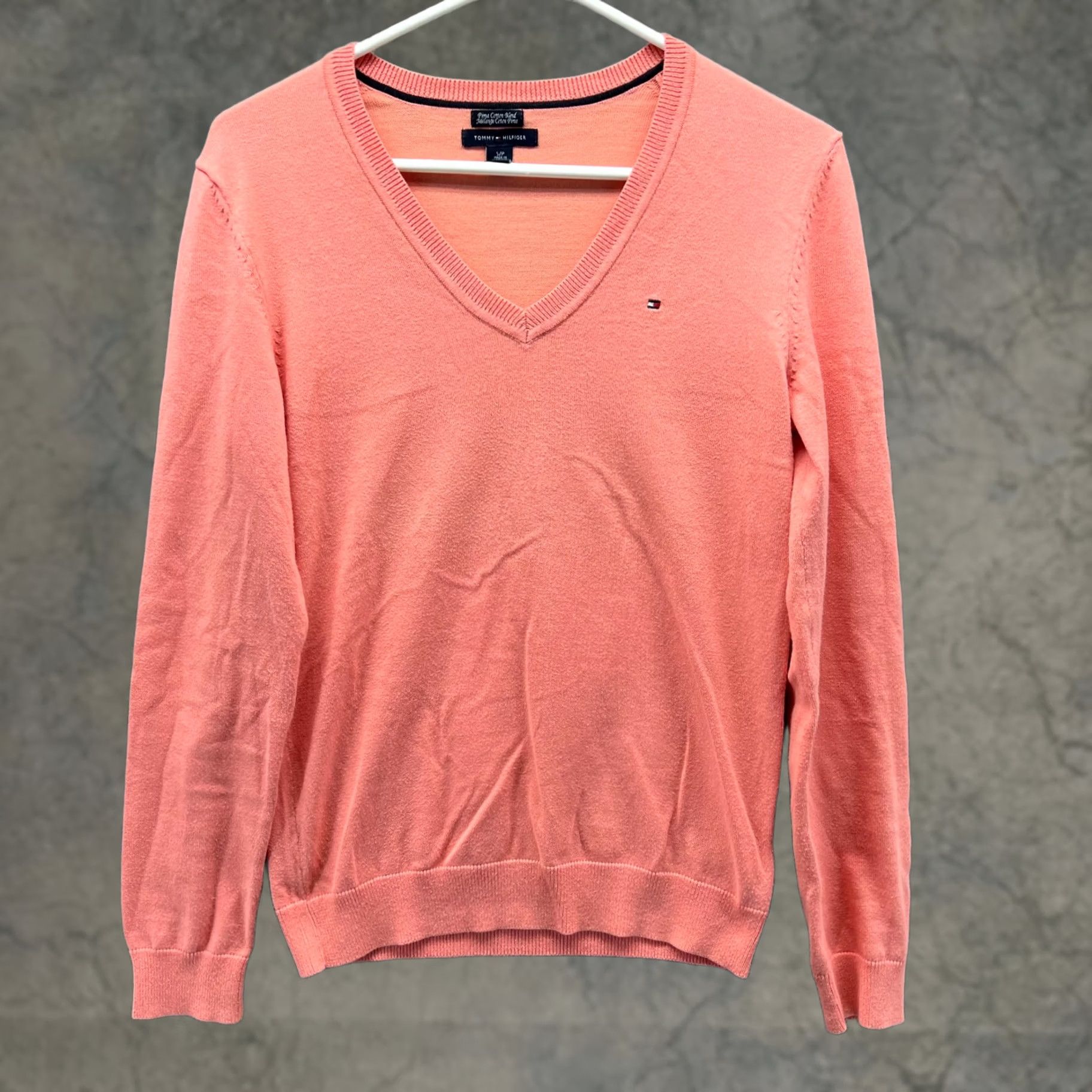 Tommy Hilfiger Tommy Hilfiger Sweater Women S Peach Crewneck Pullover Pima Cotton Stretch Size S / US 4 / IT 40 - 1 Thumbnail