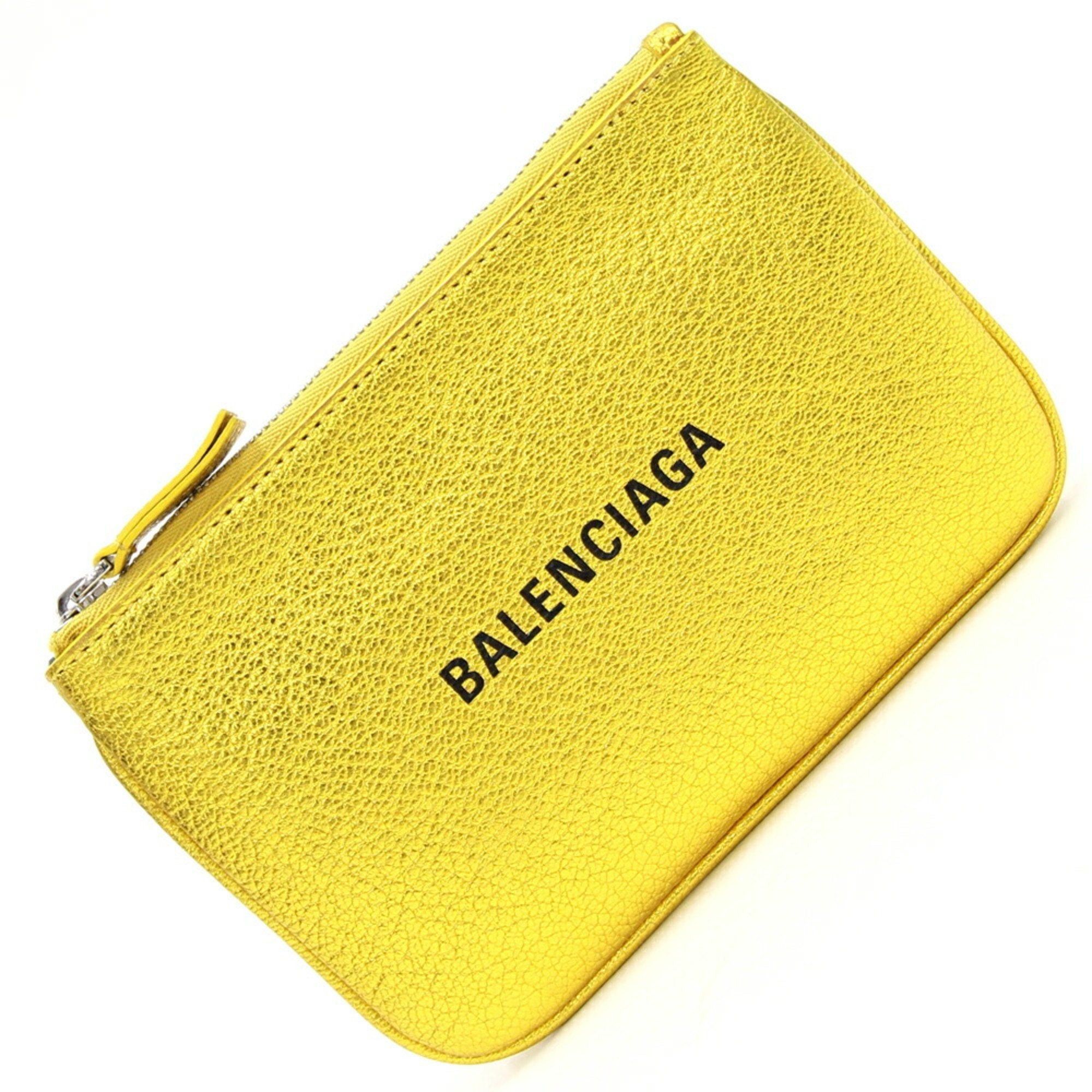 image of Balenciaga Pouch Everyday Xs 551995 Gold Leather Women's