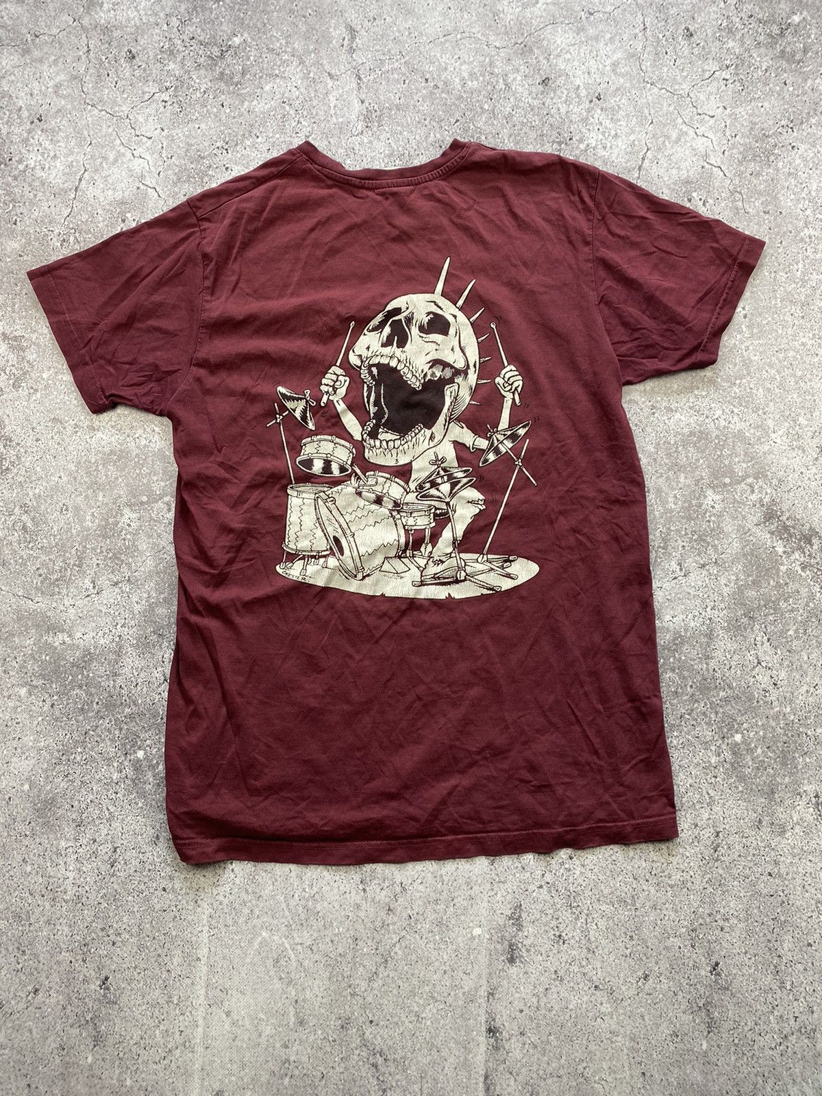 Band Tees × Vintage VINTAGE Y2K AMAZING FADED DEATH SKULL ROCK T SHIRT Size US M / EU 48-50 / 2 - 1 Thumbnail