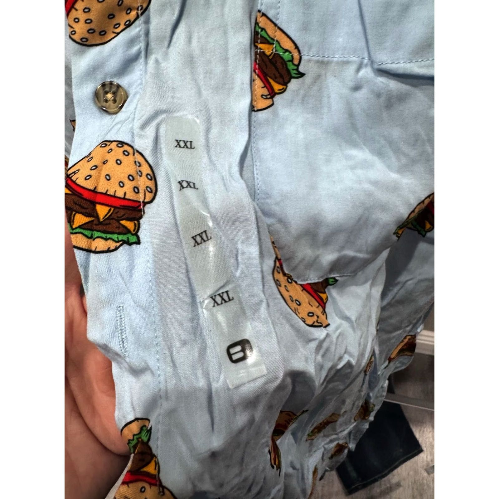 Vintage Visitor Hamburger Print All Over SHORT SLEEVE BUTTON UP SHIRT 2XL XXL Size US XXL / EU 58 / 5 - 4 Thumbnail