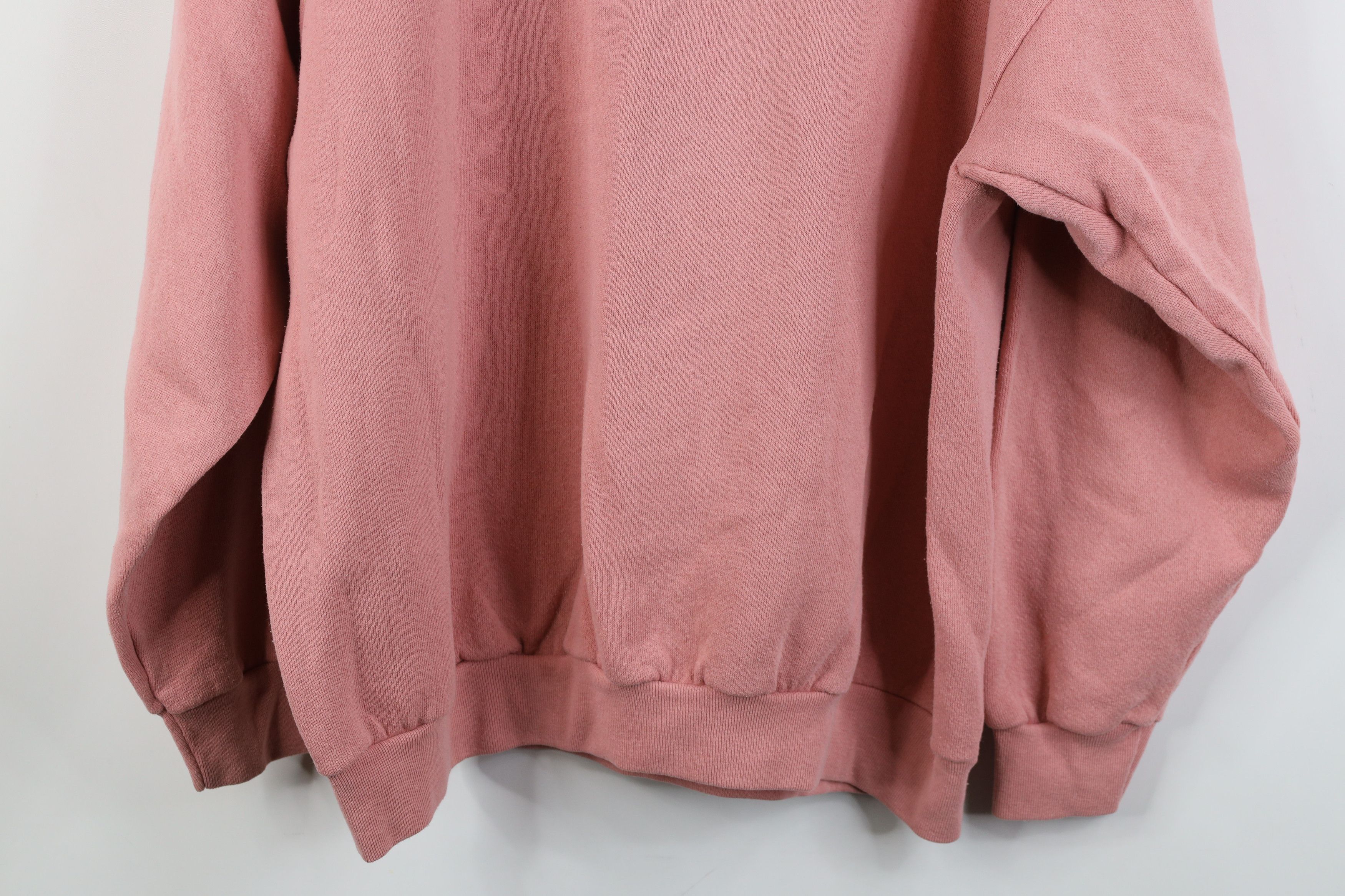 Vintage Vintage 90s Streetwear Blank Crewneck Sweatshirt Light Pink Size US XL / EU 56 / 4 - 11 Thumbnail