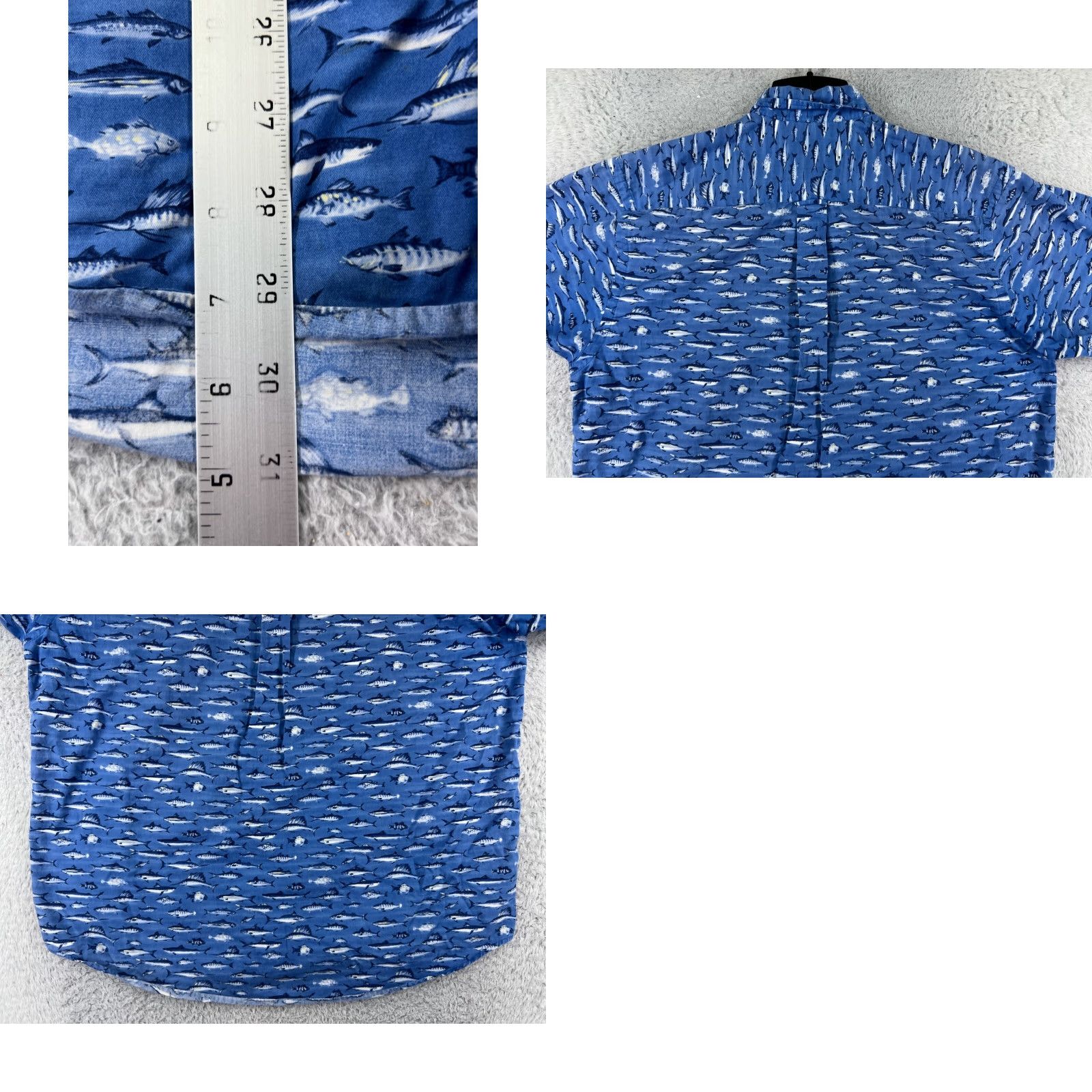 Nautica Nautica Shirt Mens Large Blue Game Fish All Over Print 100% Cotton Hawaiian Size US L / EU 52-54 / 3 - 9 Thumbnail