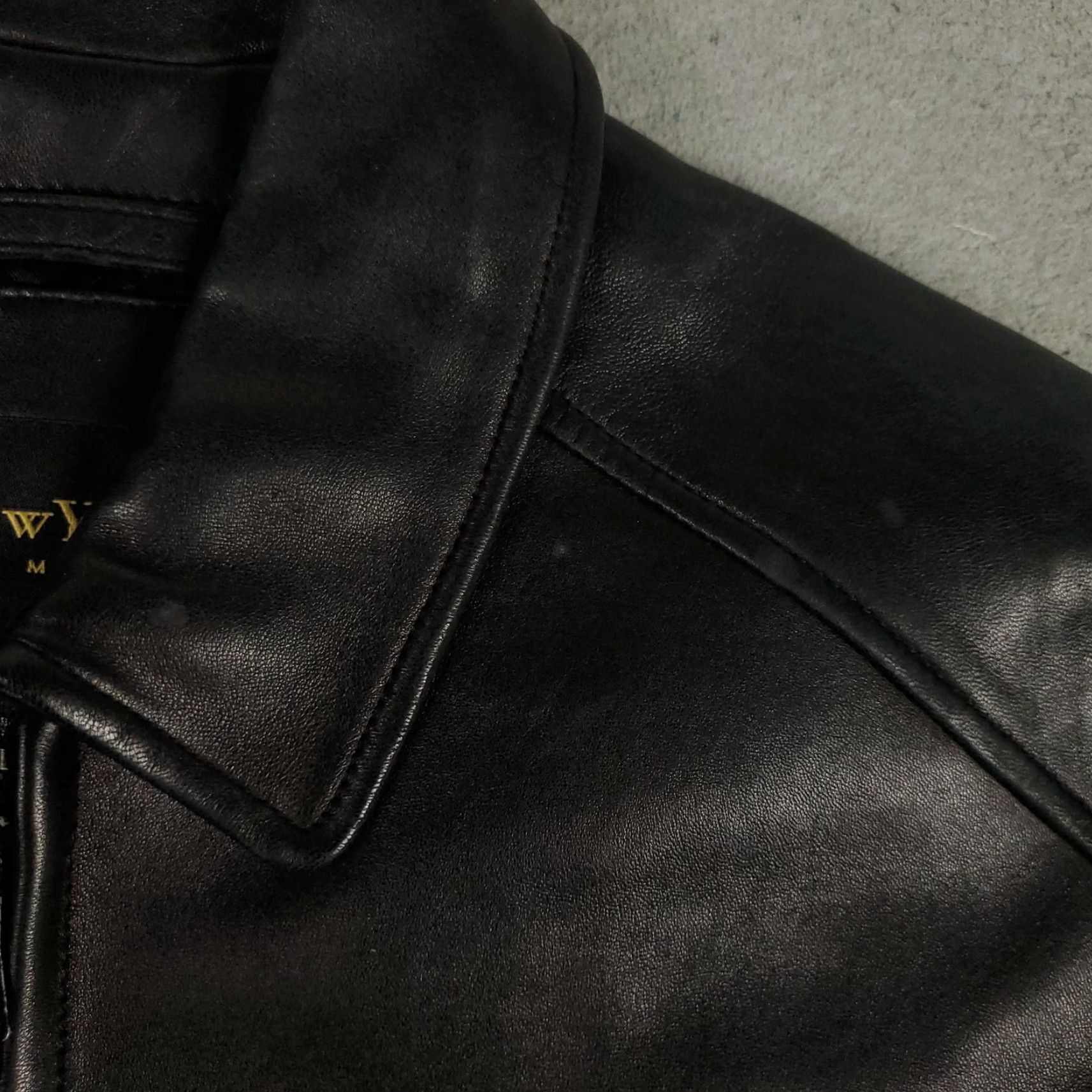 Vintage Marc New York Jacket Mens Small Black Leather Zip Up Quilted Lined Classic Coat Size US S / EU 44-46 / 1 - 6 Thumbnail