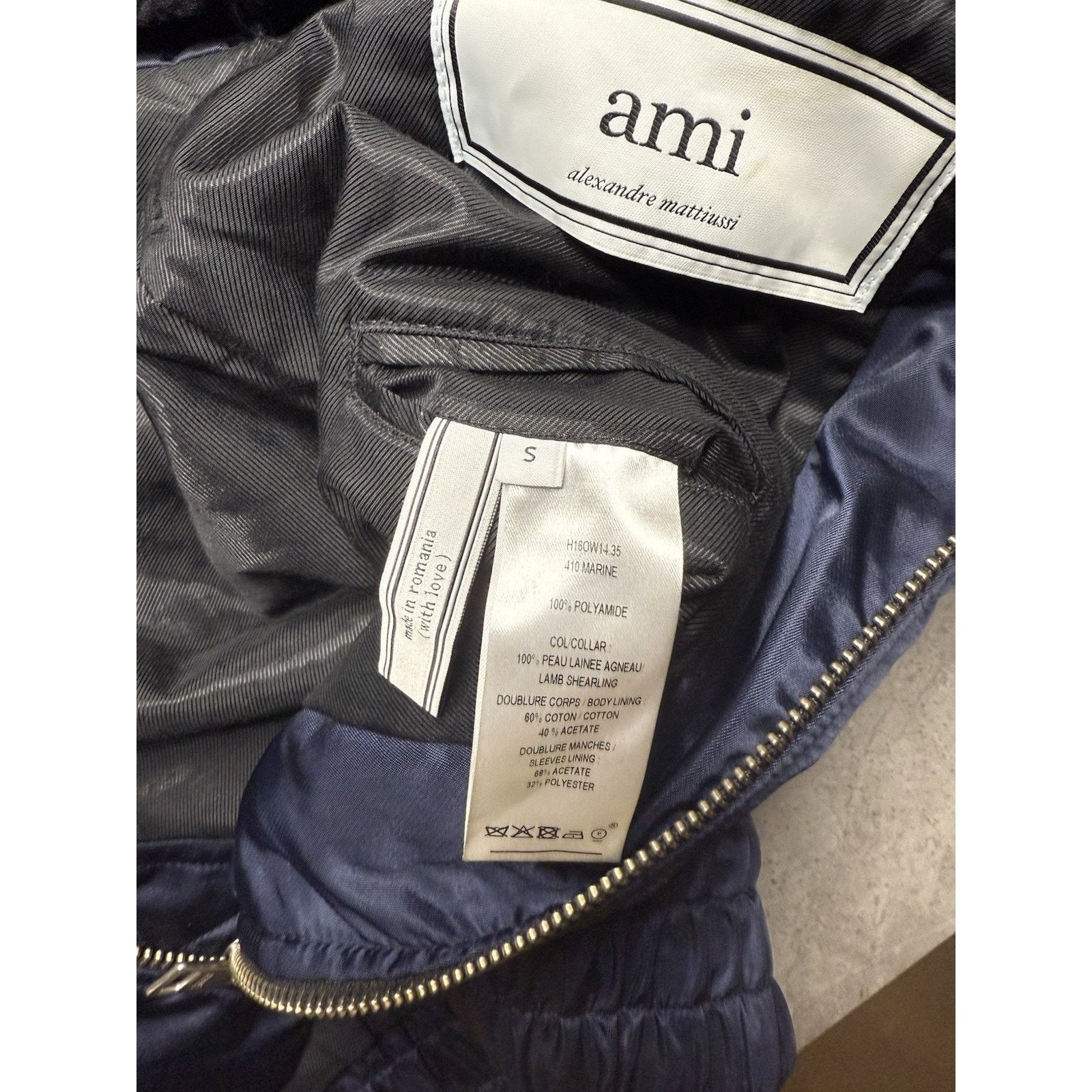 AMI Ami Alexandre Mattiussi Navy Blue Bomber Jacket Small Size US S / EU 44-46 / 1 - 6 Thumbnail