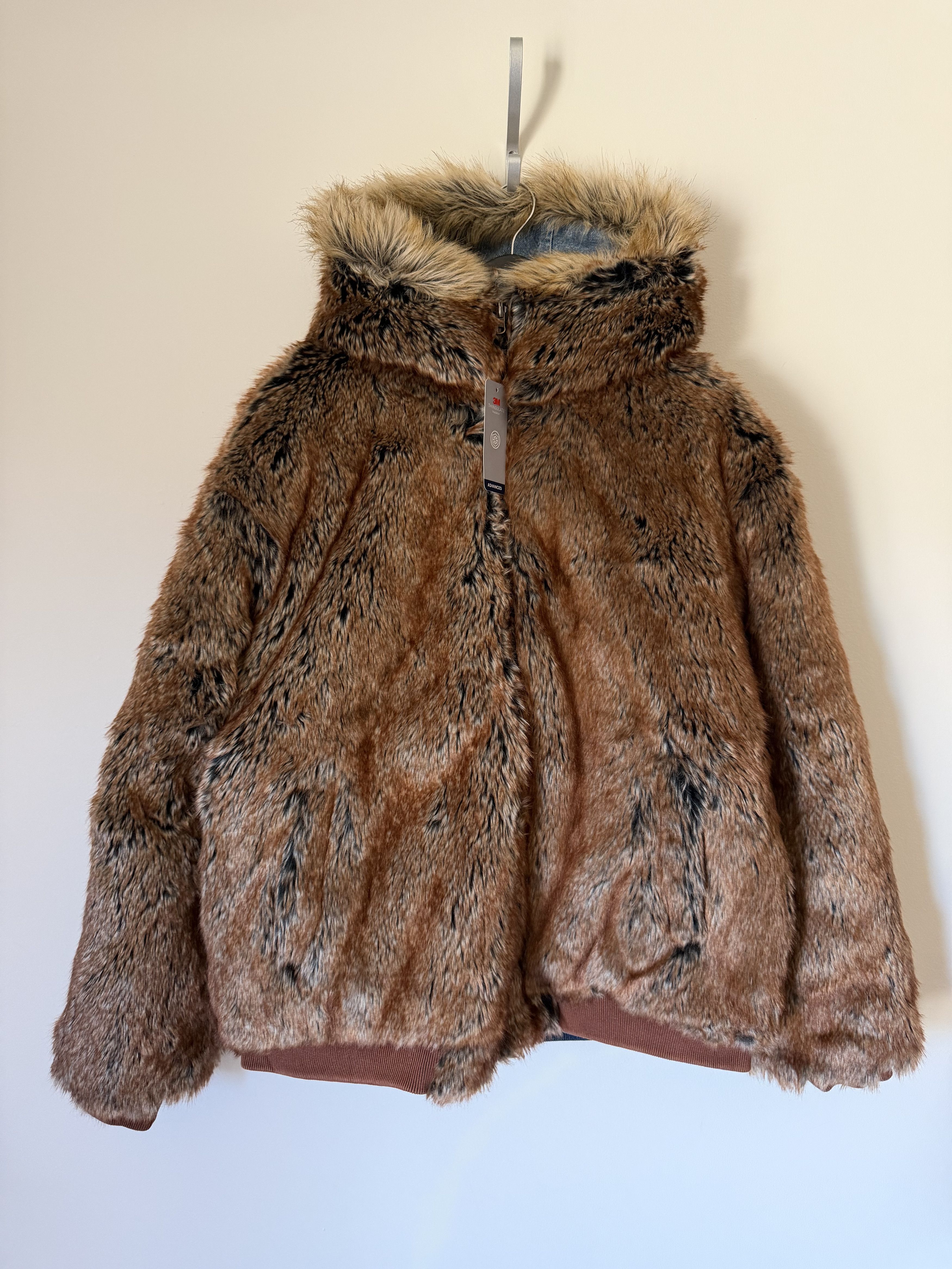 Supreme Supreme Faux Fur Reversible Hooded Work Jacket in Denim Size US XL / EU 56 / 4 - 4 Thumbnail