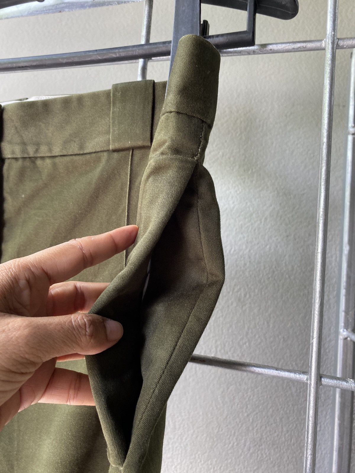 Celine Old Celine military formal flare pants dark green Size 25" / US 0 / IT 36 - 13 Thumbnail