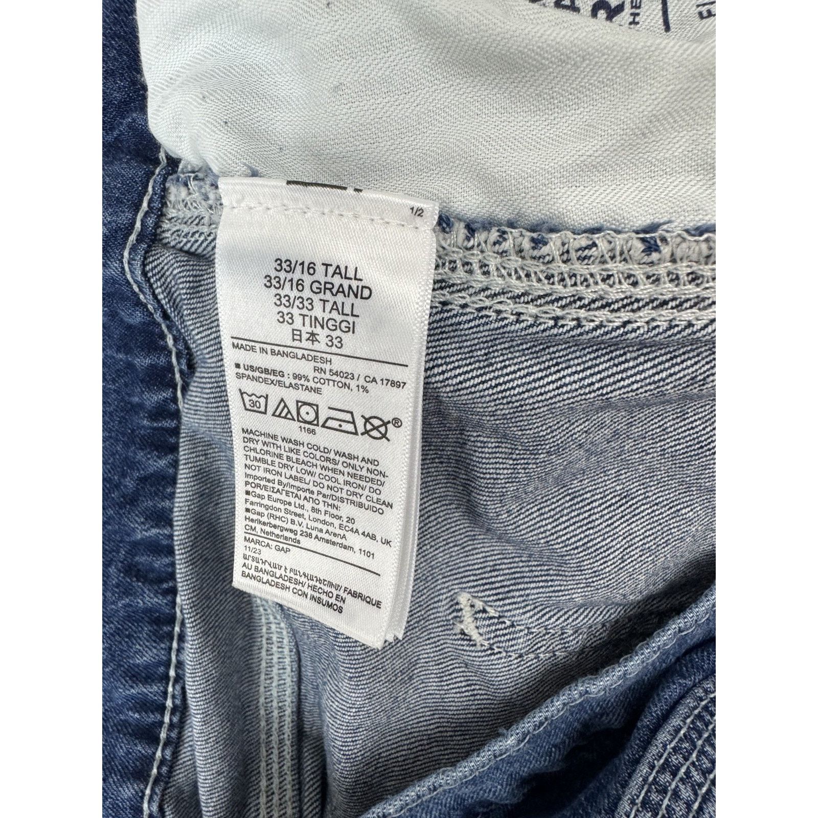 Gap GAP Men's 90s Loose Carpenter Jeans Relaxed Y2K 33 * 34 Tall Size US 33 - 8 Thumbnail