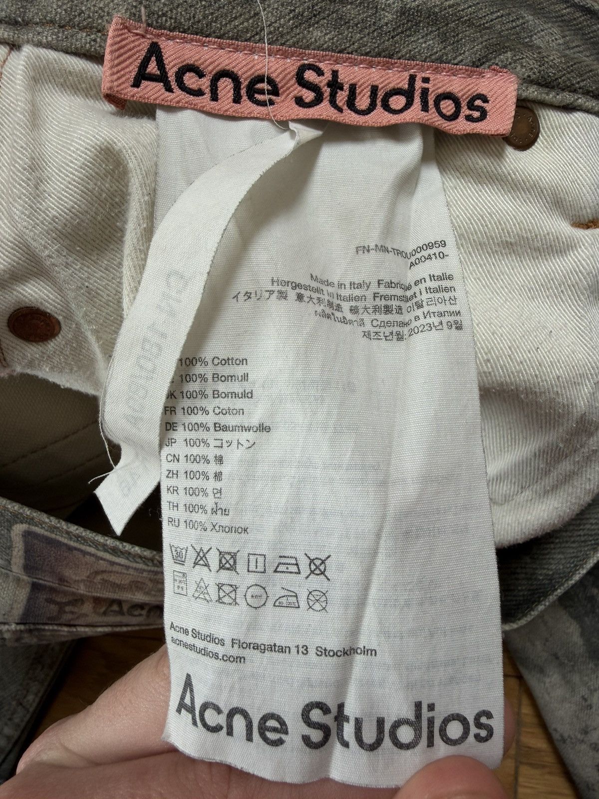Acne Studios Acne Studios trompe l'oeil paint baggy jeans Size US 31 - 6 Thumbnail