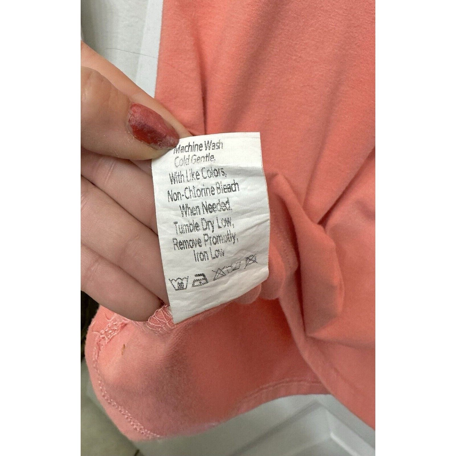 Other Women’s Coral /Pink Tee with Short Ruffle Trim Sleeves M Size M / US 6-8 / IT 42-44 - 7 Thumbnail