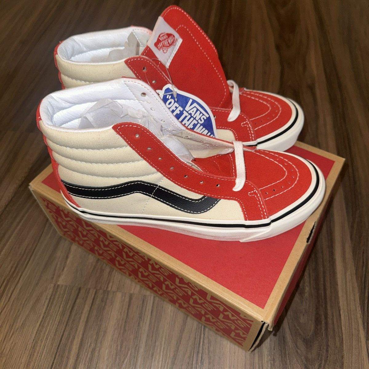 Vans Vans Anaheim SK8-Hi 38 Men’s Shoes Red/White Size M 4.5 (W6) Size US 6 / IT 36 - 2 Thumbnail