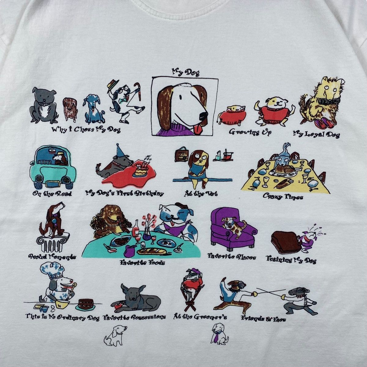 Vintage Vintage 90's MY DOG Art Cartoon Graphic Tee Shirt Size US XL / EU 56 / 4 - 2 Thumbnail