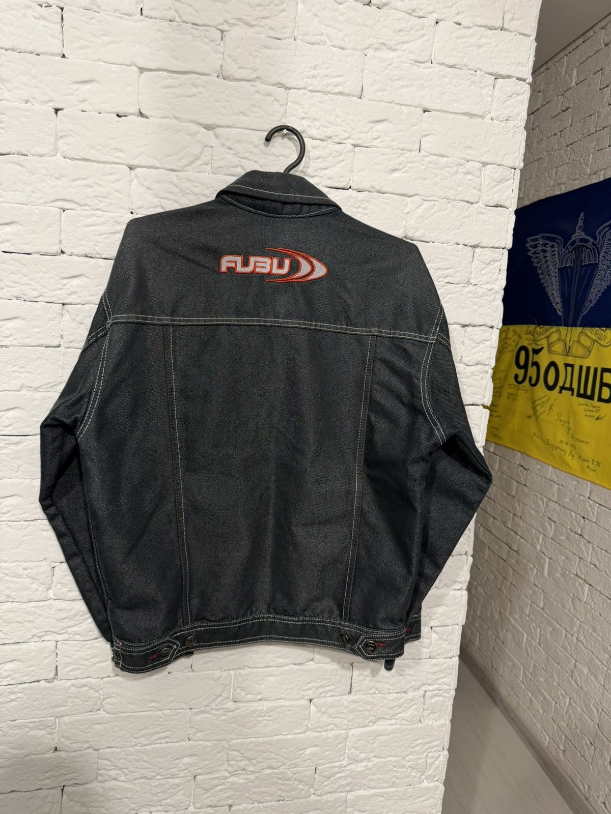 Fubu FUBU Y2K Denim Jacket Reflective Stitching Vintage Size M Size US M / EU 48-50 / 2 - 7 Thumbnail