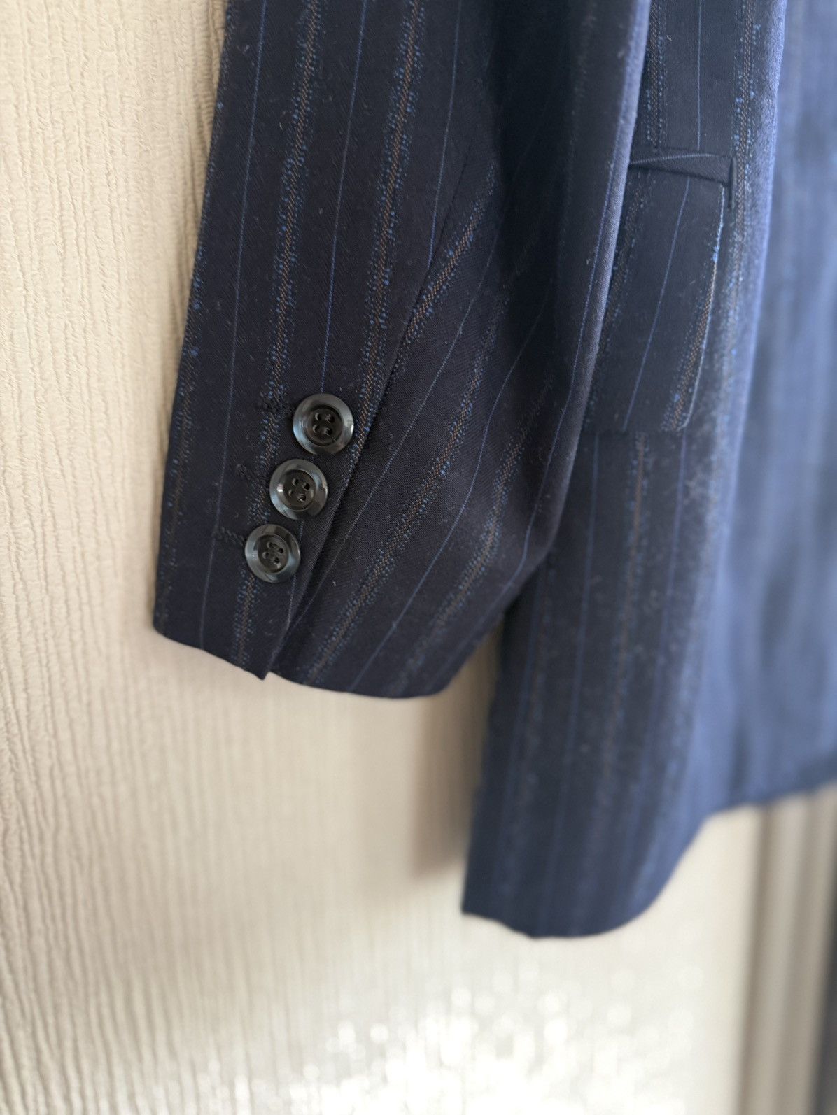 Other Spring&Autumn Japanese Vintage Navy Stripe Tailored Jacket Size 38S - 3 Thumbnail