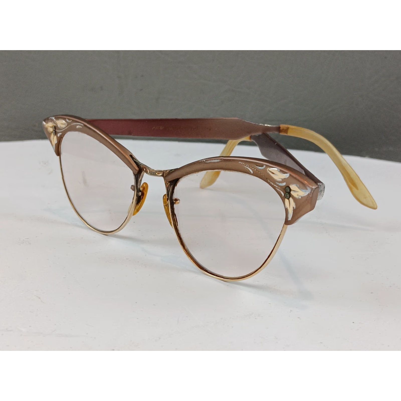American Optical VINTAGE American Optical Cat Eye Frames Gold 12K Gold Filled Aluminum Women 1950s Retro Size ONE SIZE - 3 Thumbnail