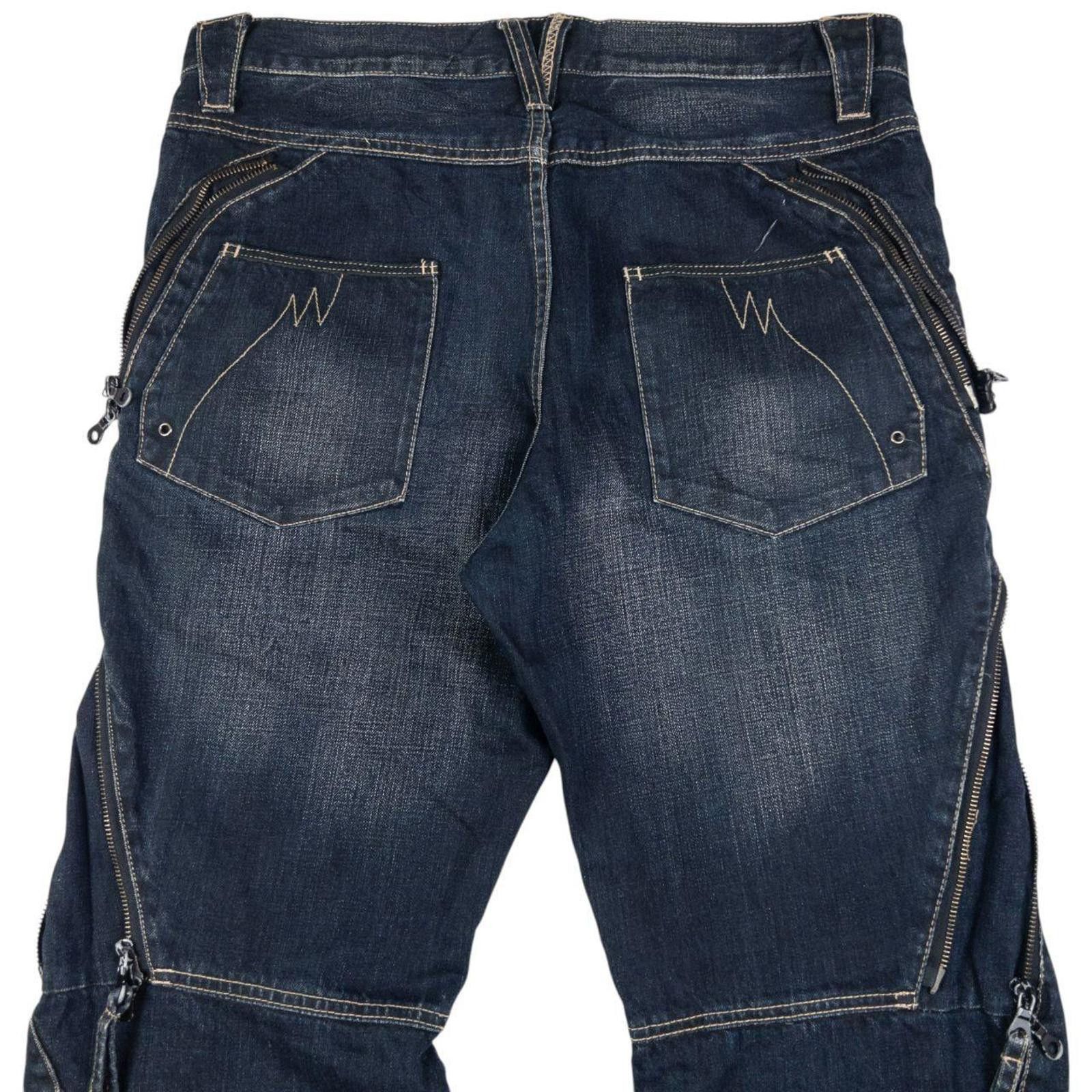 Other Vintage PPFM Multi Zip Denim Jeans Size W35 Size US 35 - 6 Thumbnail