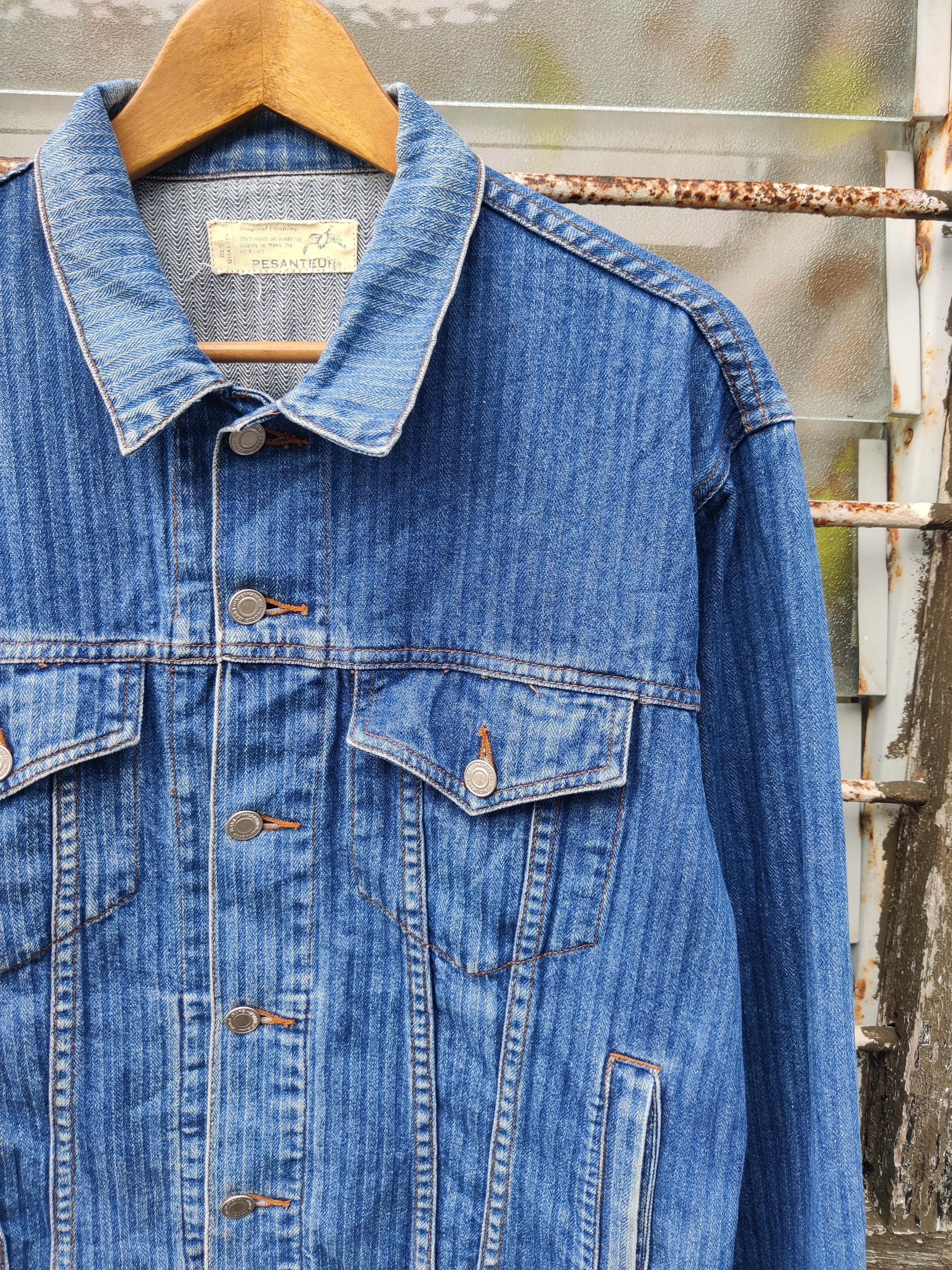 Vintage Vintage Archive Rare Pesanteur Denim Jacket Size US M / EU 48-50 / 2 - 2 Thumbnail