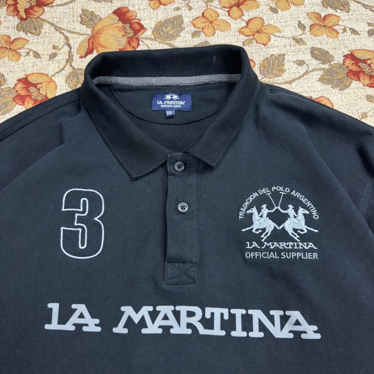 La Martina × Polo Ralph Lauren La Martina Black Out Longsleeve Polo Racing Y2K Chief Keef Size US L / EU 52-54 / 3 - 3 Thumbnail