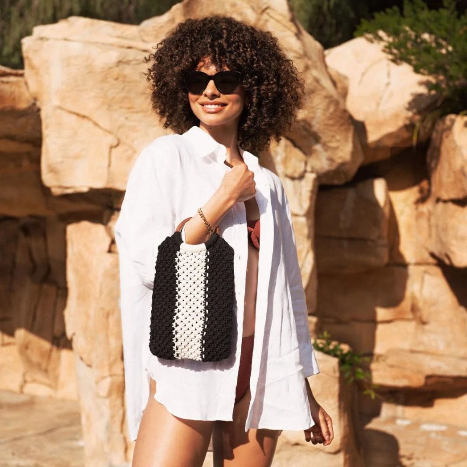 Other Laude The Label Gabby Mini Macrame Bag NWT $118 MSRP Size ONE SIZE - 2 Thumbnail